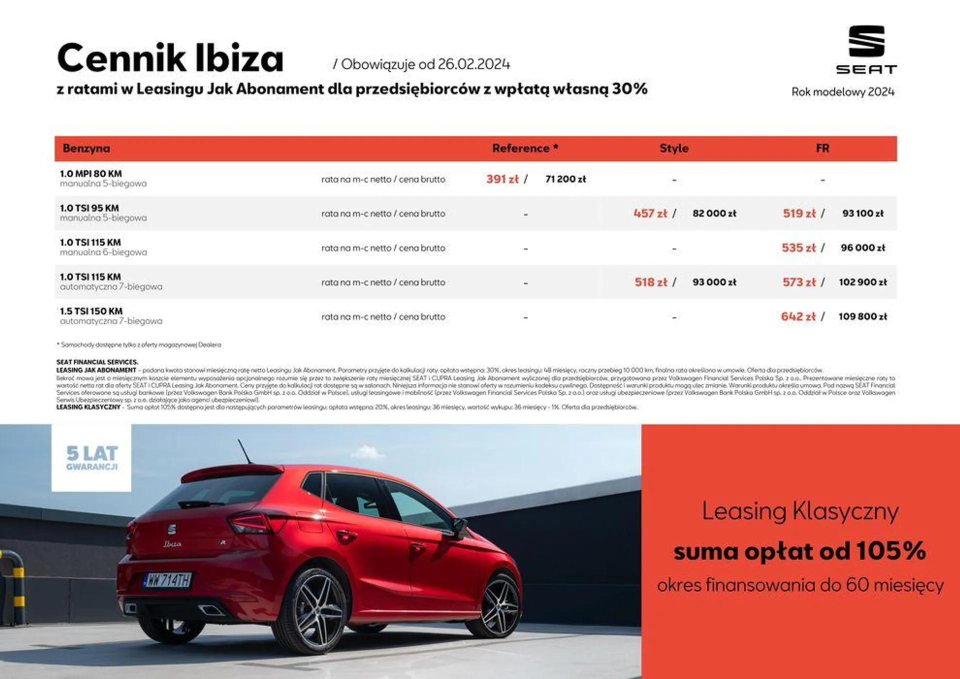 Gazetka SEAT Ibiza - Katalog i cennik od 4 kwietnia do 4 kwietnia 2025 - Strona 5