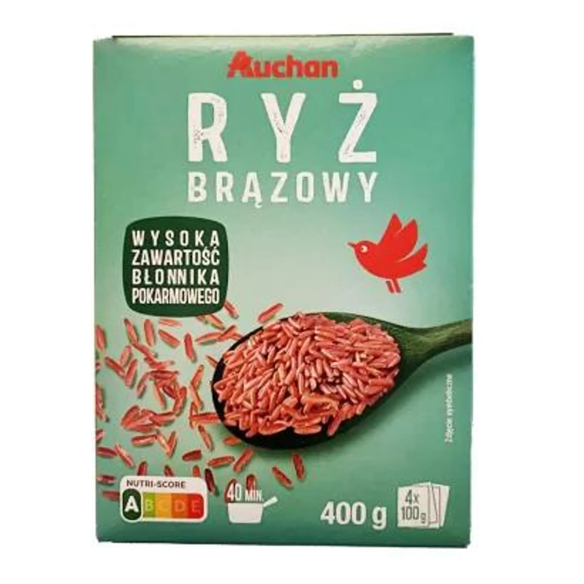 Auchan - Ryż brązowy długoziarnisty