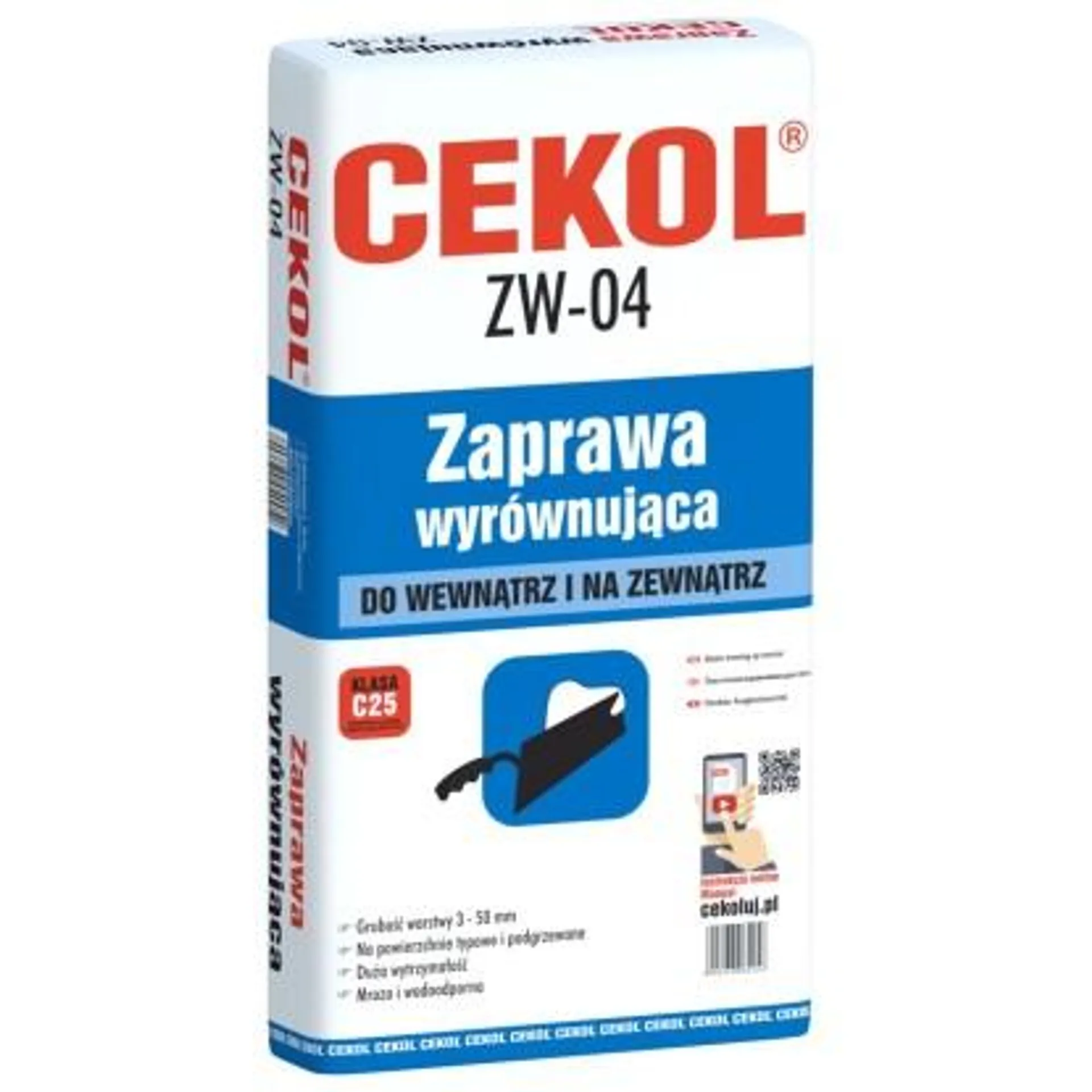 Cekol Zaprawa wyrównująca ZW-04 22 kg