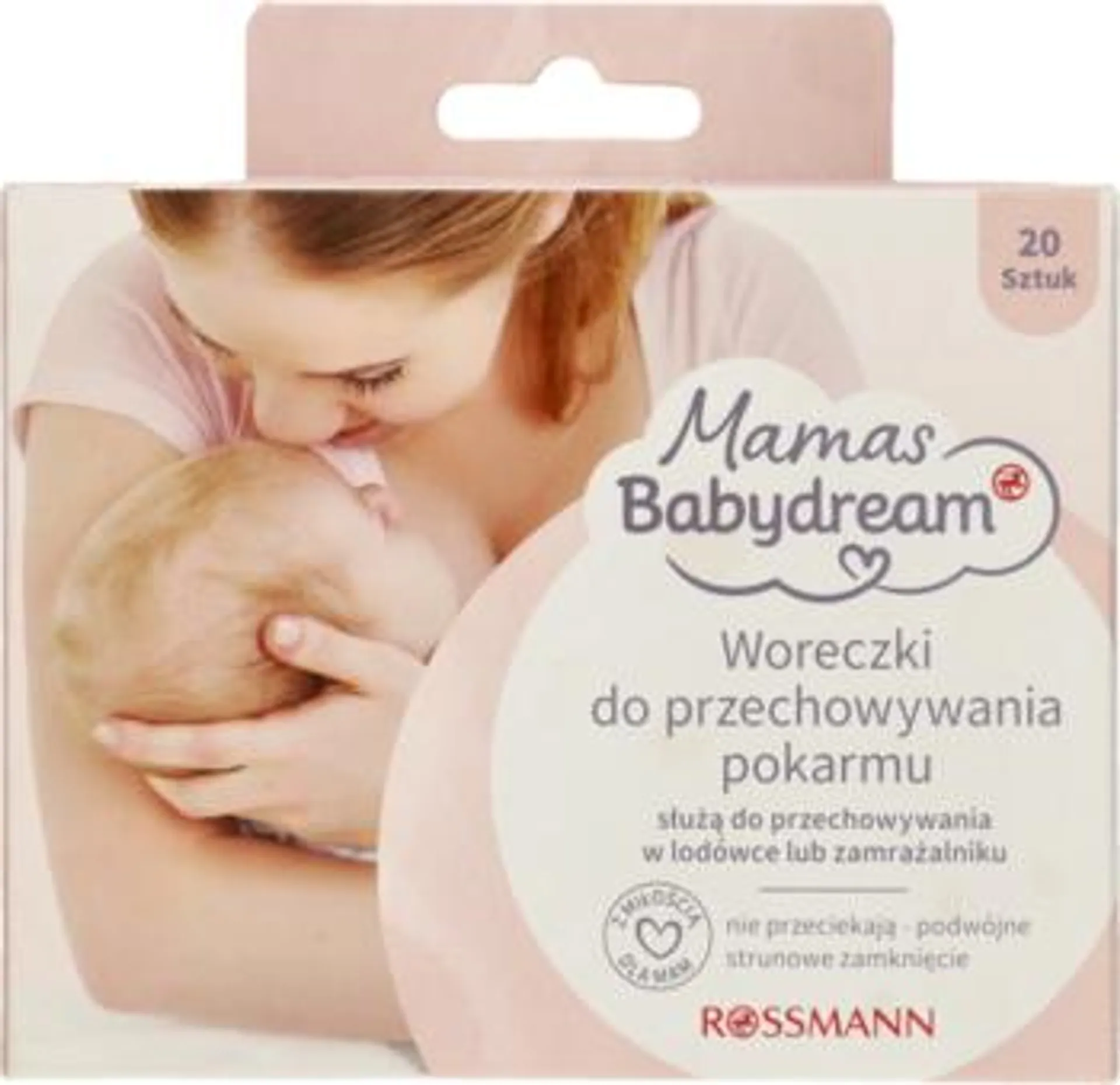 BABYDREAM Mamas woreczki do przechowywania, pokarmu 20 szt., nr kat. 418074