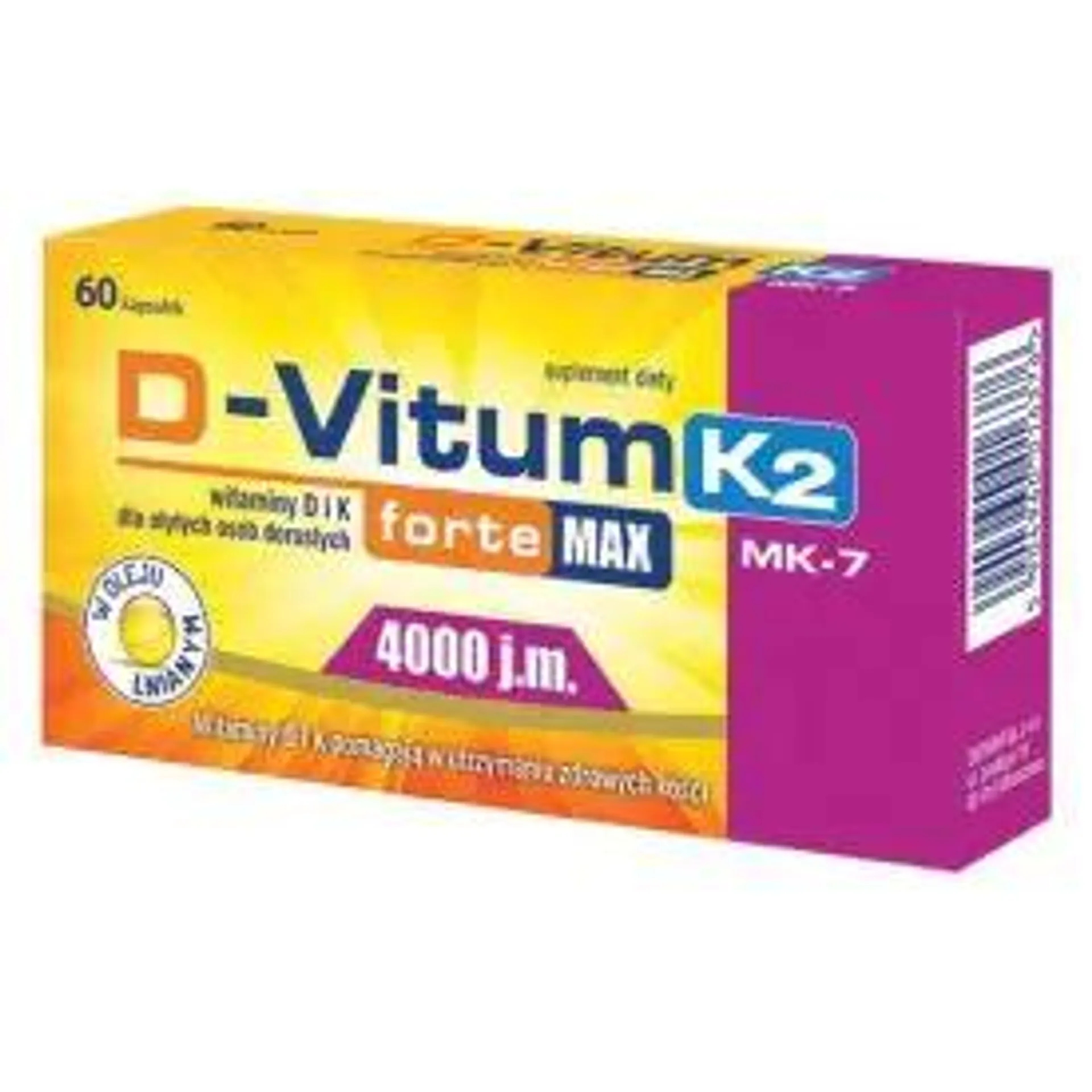 D-Vitum Forte Max 4000j.m +K2 Kapsułki 60 szt.