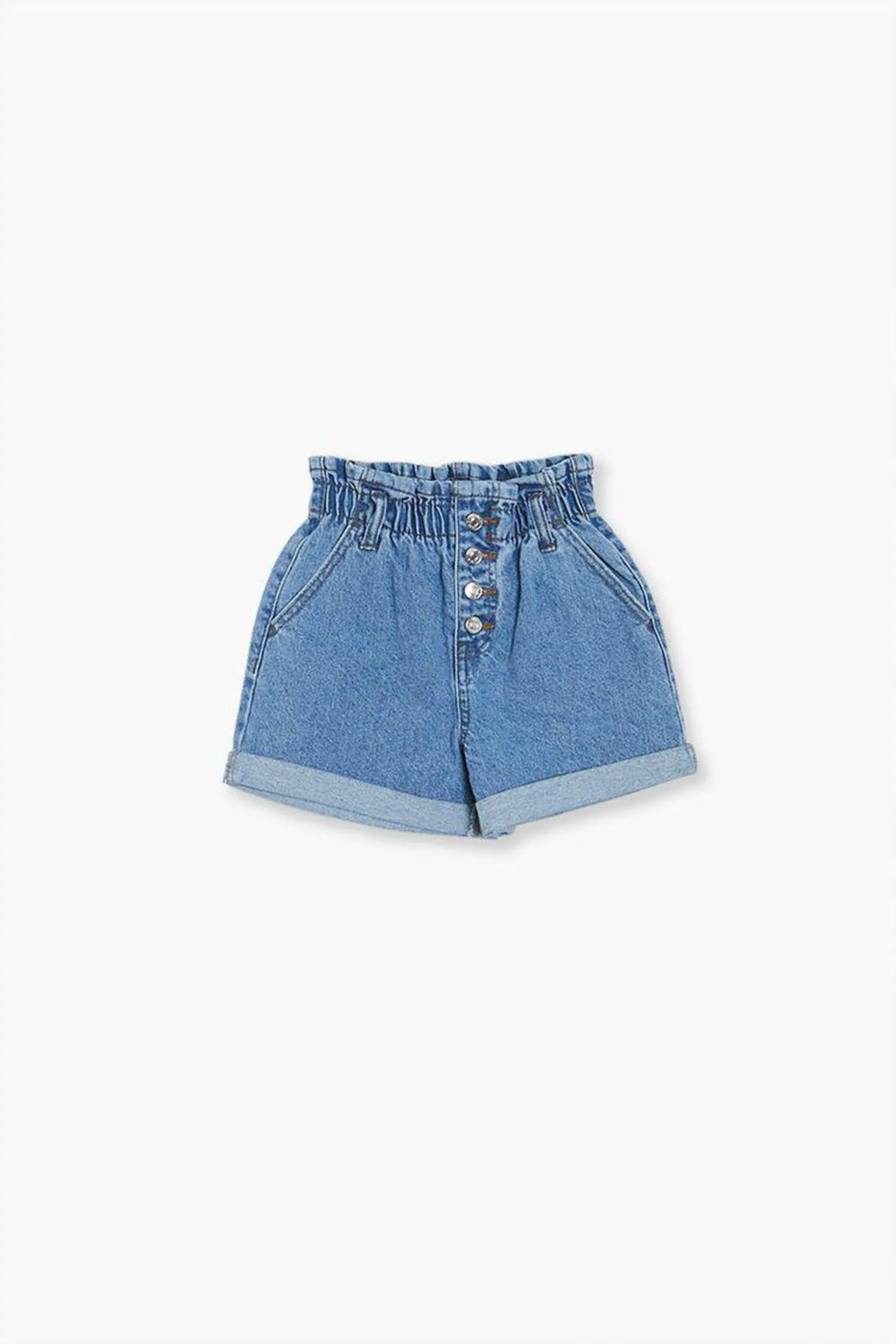 Girls Paperbag Denim Shorts (Kids)