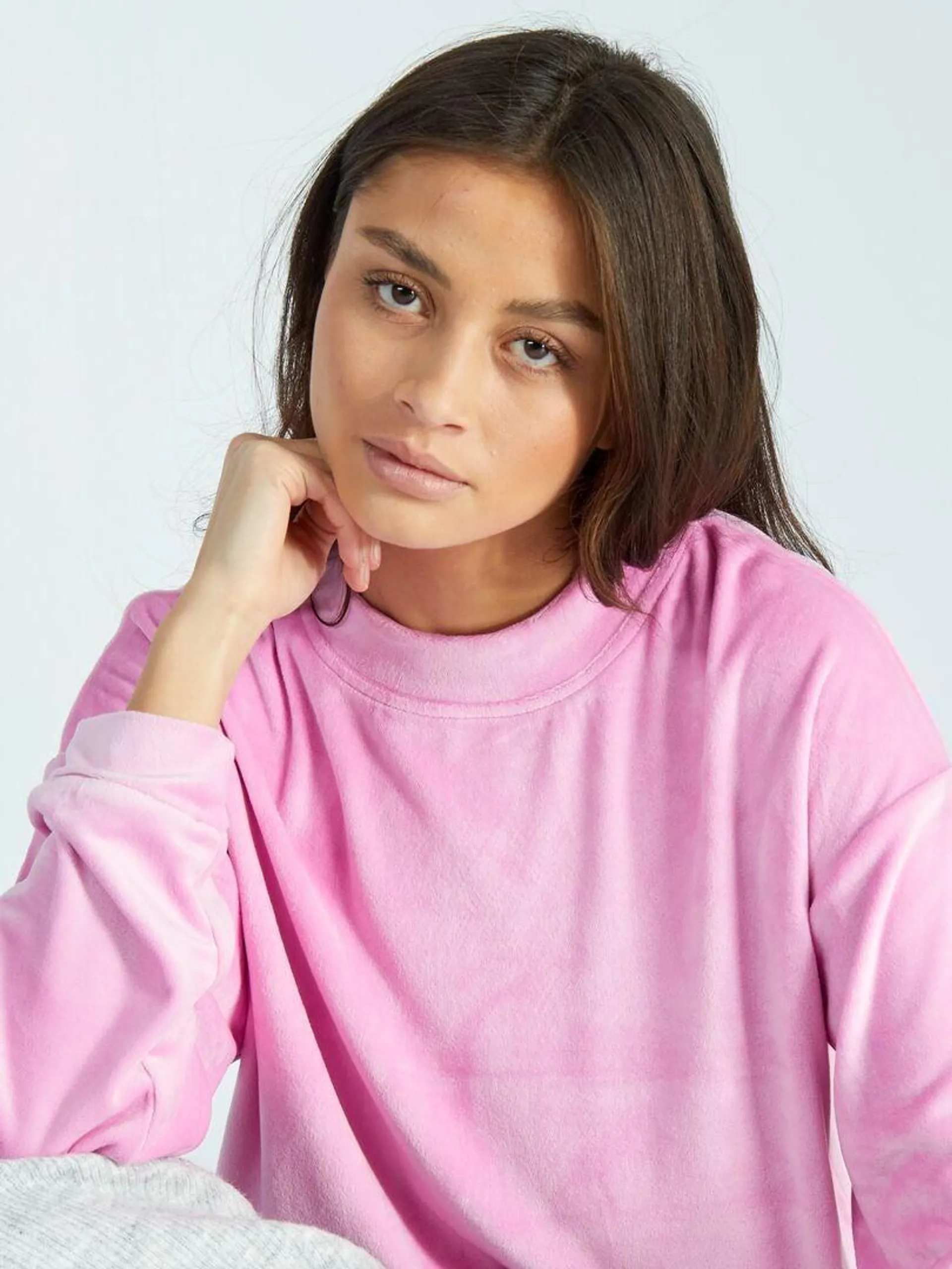 Sweat de nuit en polaire - rose