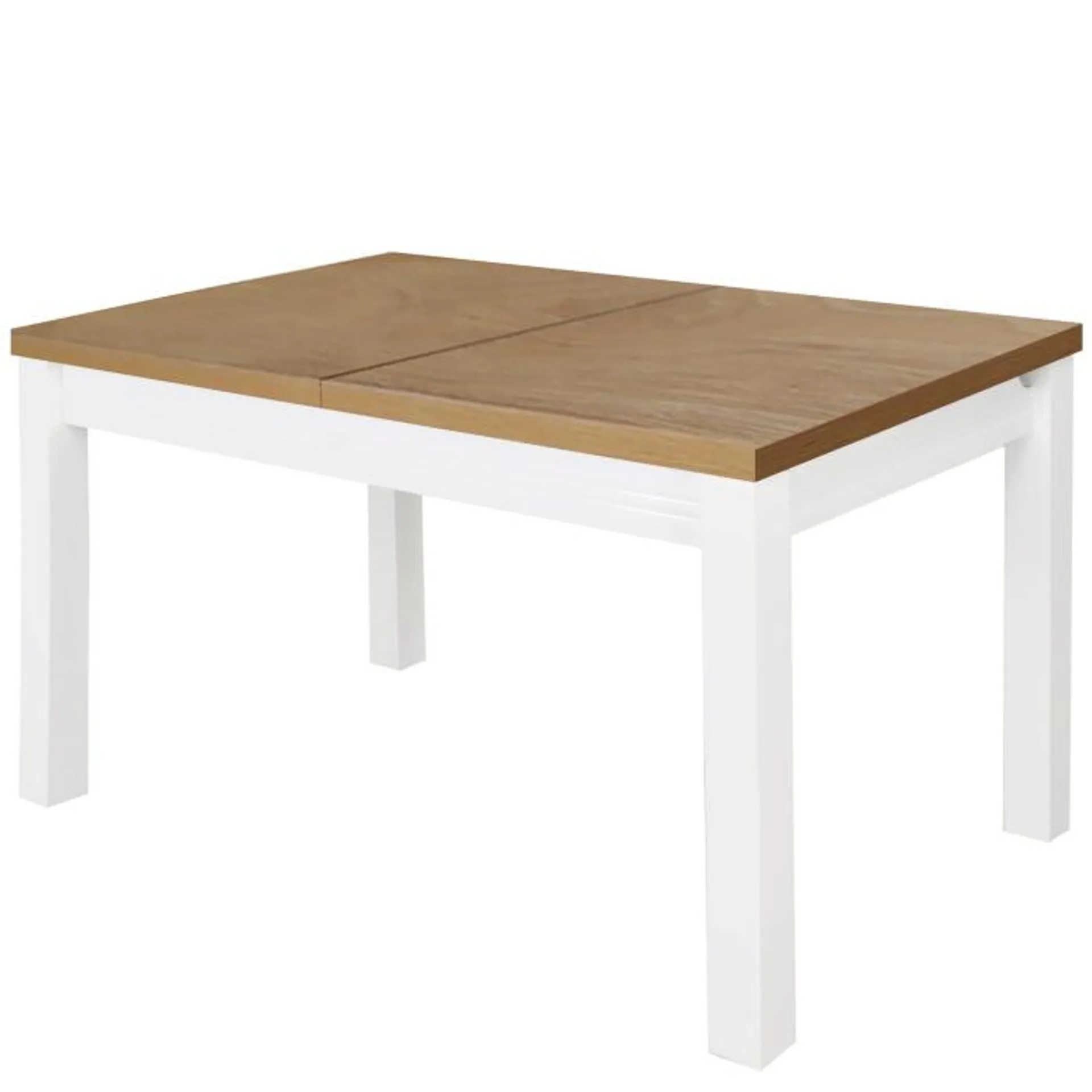 Biały stół rozkładany 130-220 cm hikora naturalna GRAND