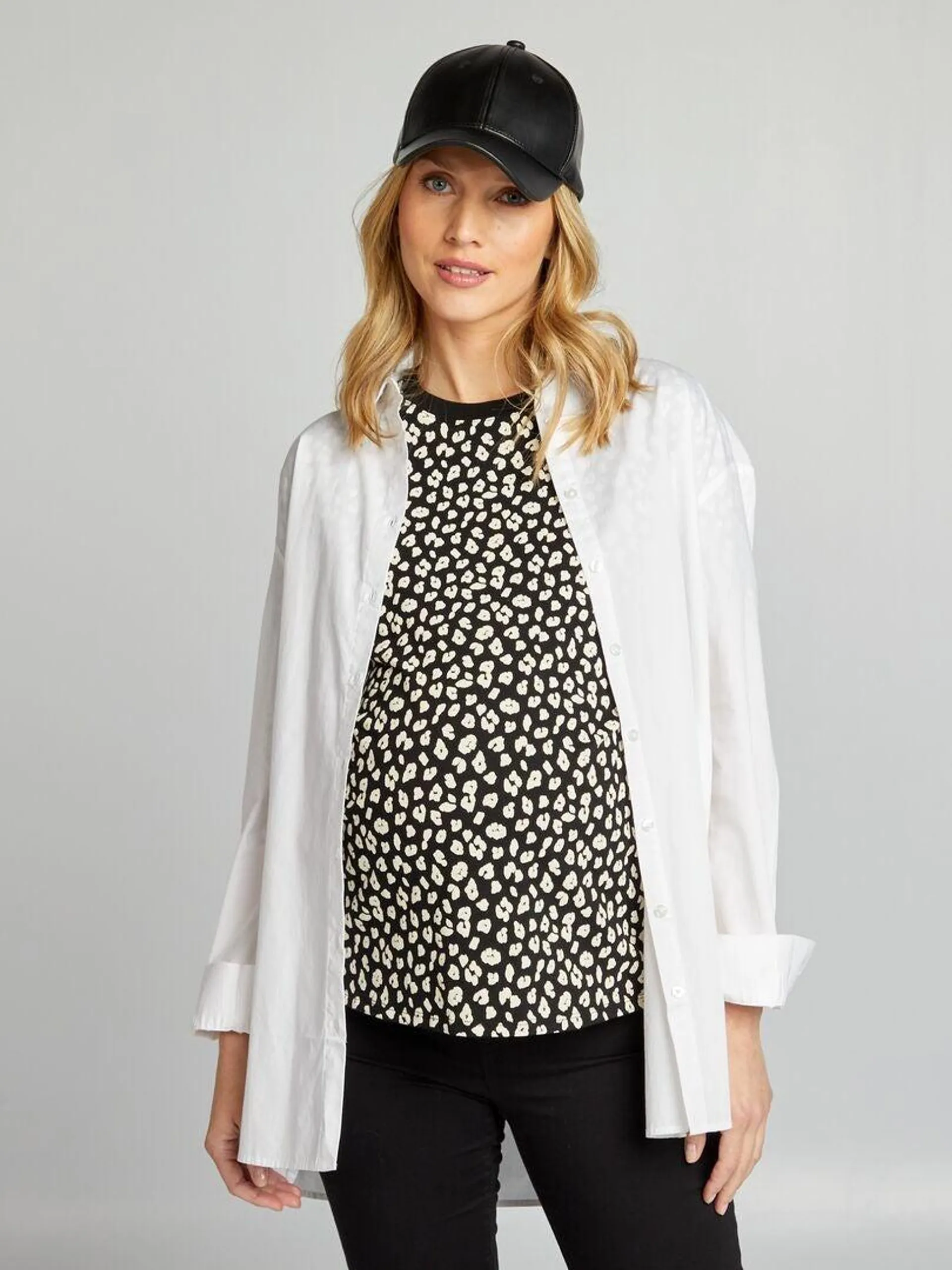 Chemise oversize de maternité - blanc