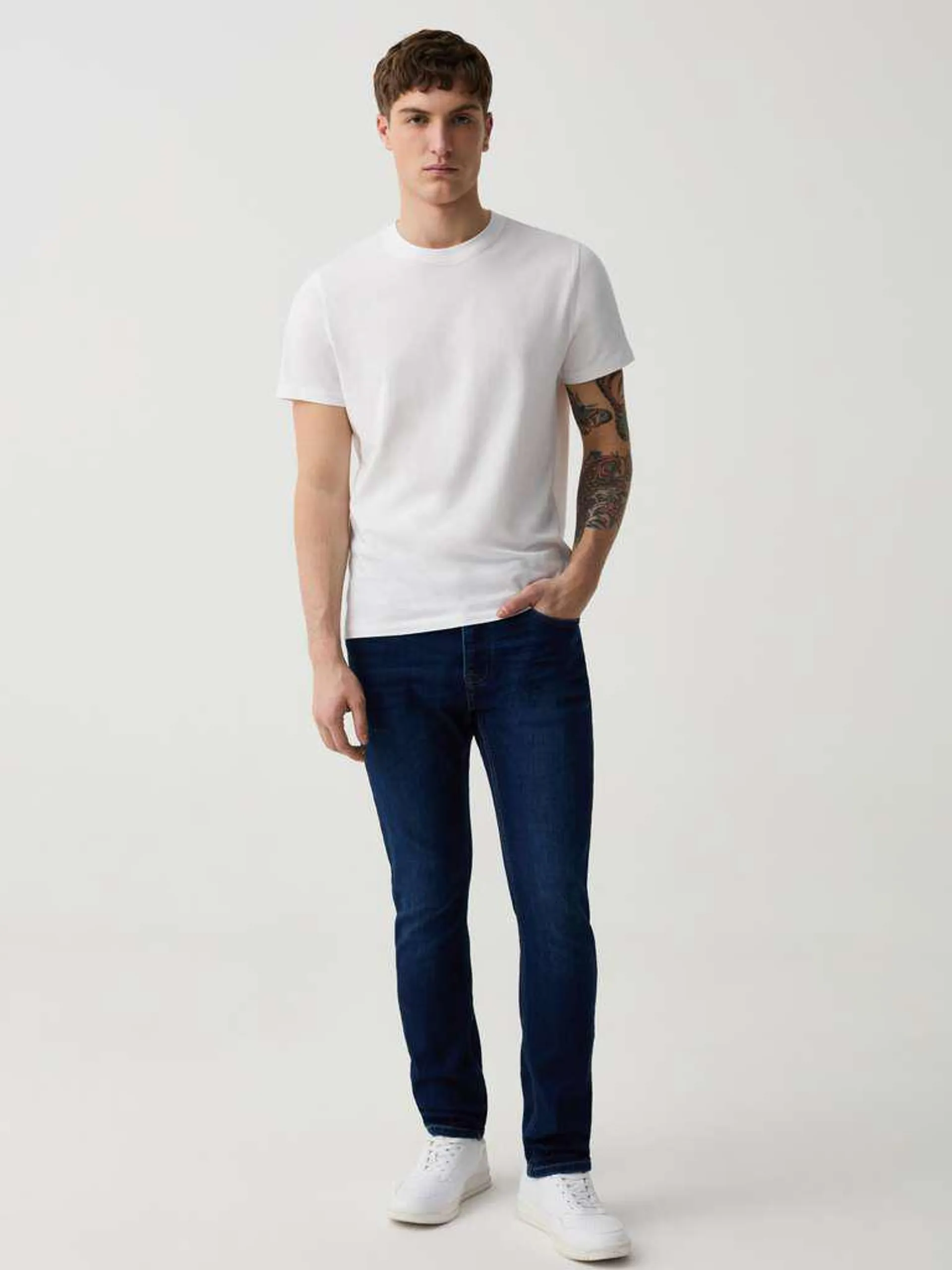 Dark Wash Skinny-fit jeans in Coolmax® fabric