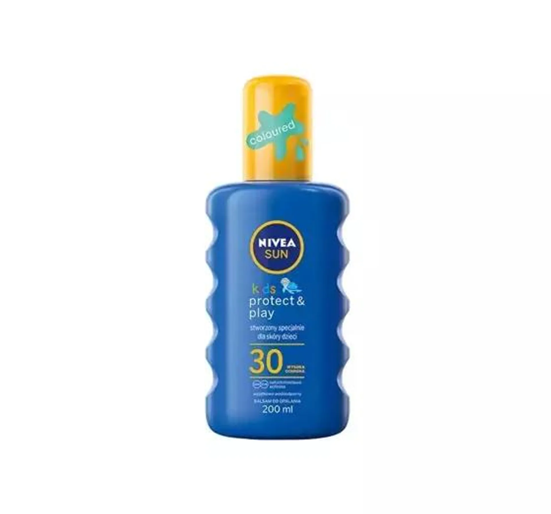 NIVEA SUN KIDS COLOURED PROTECT & PLAY OCHRONA PRZECIWSŁONECZNA SPRAY DLA DZIECI SPF30 200ML