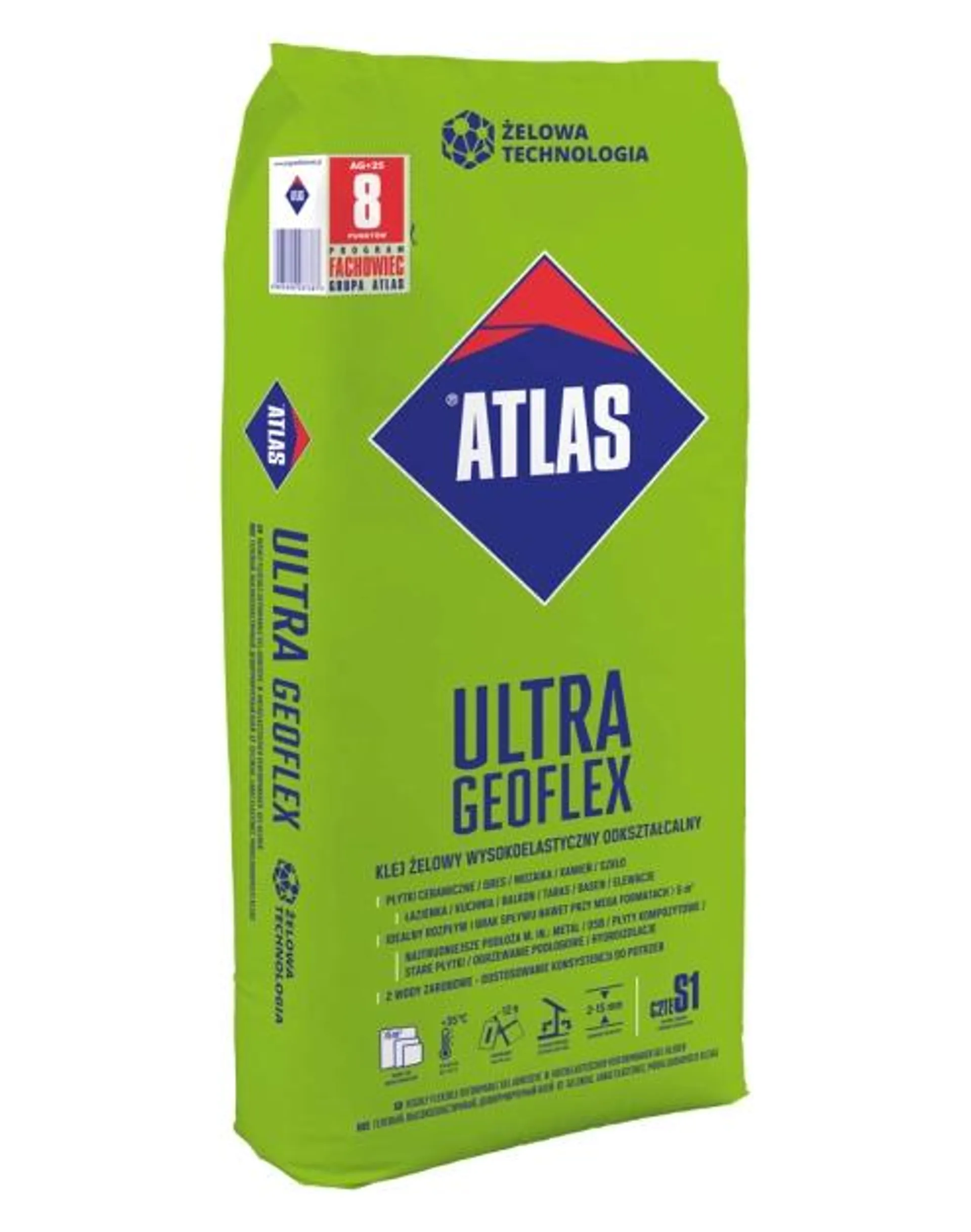 Klej do płytek, gresu Ultra Geoflex 25 kg ATLAS