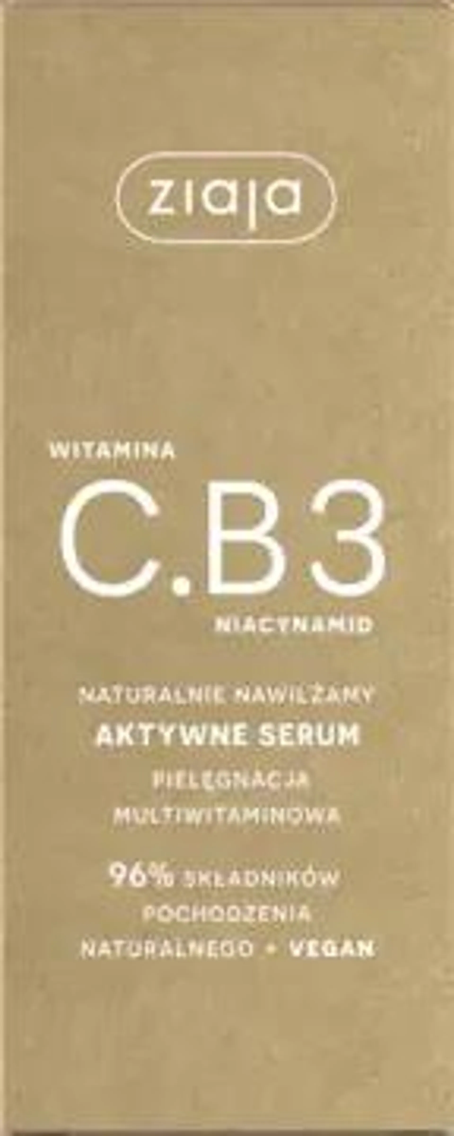 ZIAJA, Naturalnie Nawilżamy , aktywne serum do twarzy, Wit.C.B3