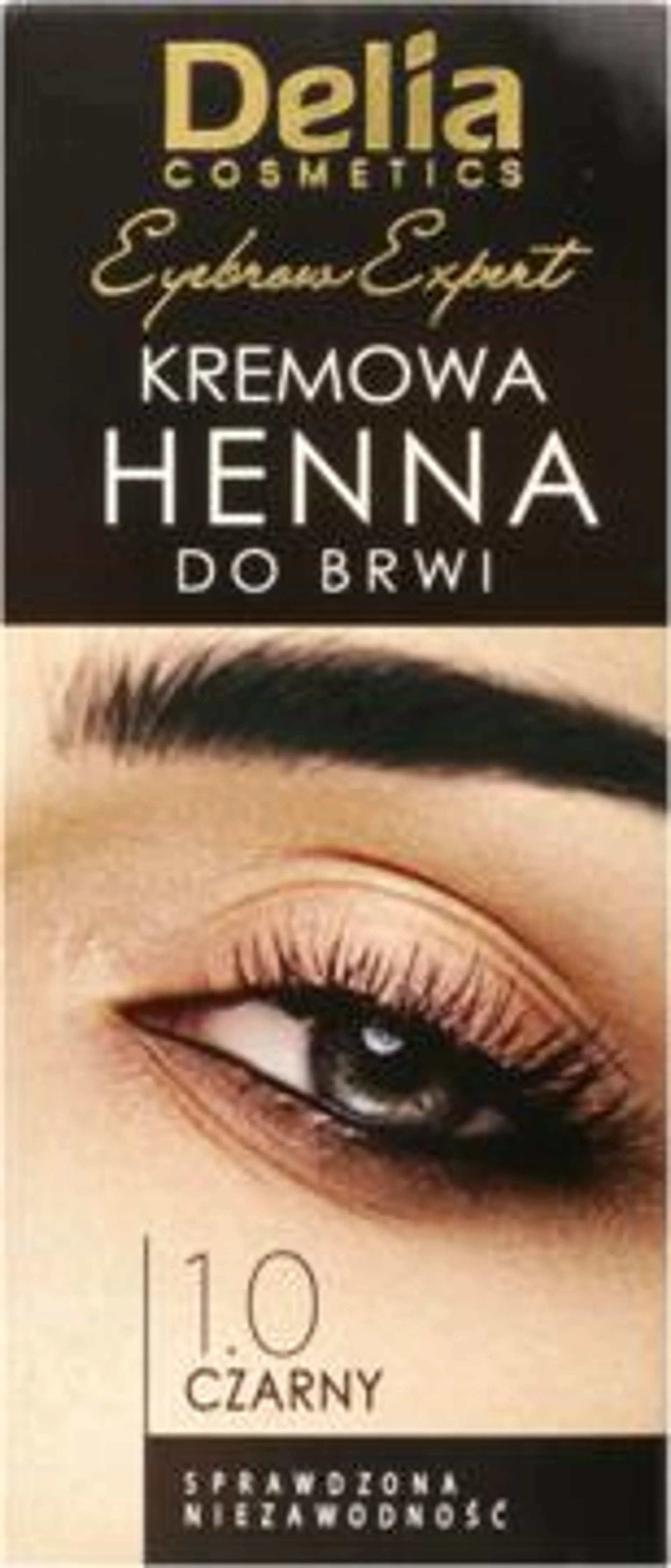 DELIA COSMETICS Eyebrow Expert henna do brwi, kremowa, nr 1.0 Czarny 15 ml, nr kat. 31070