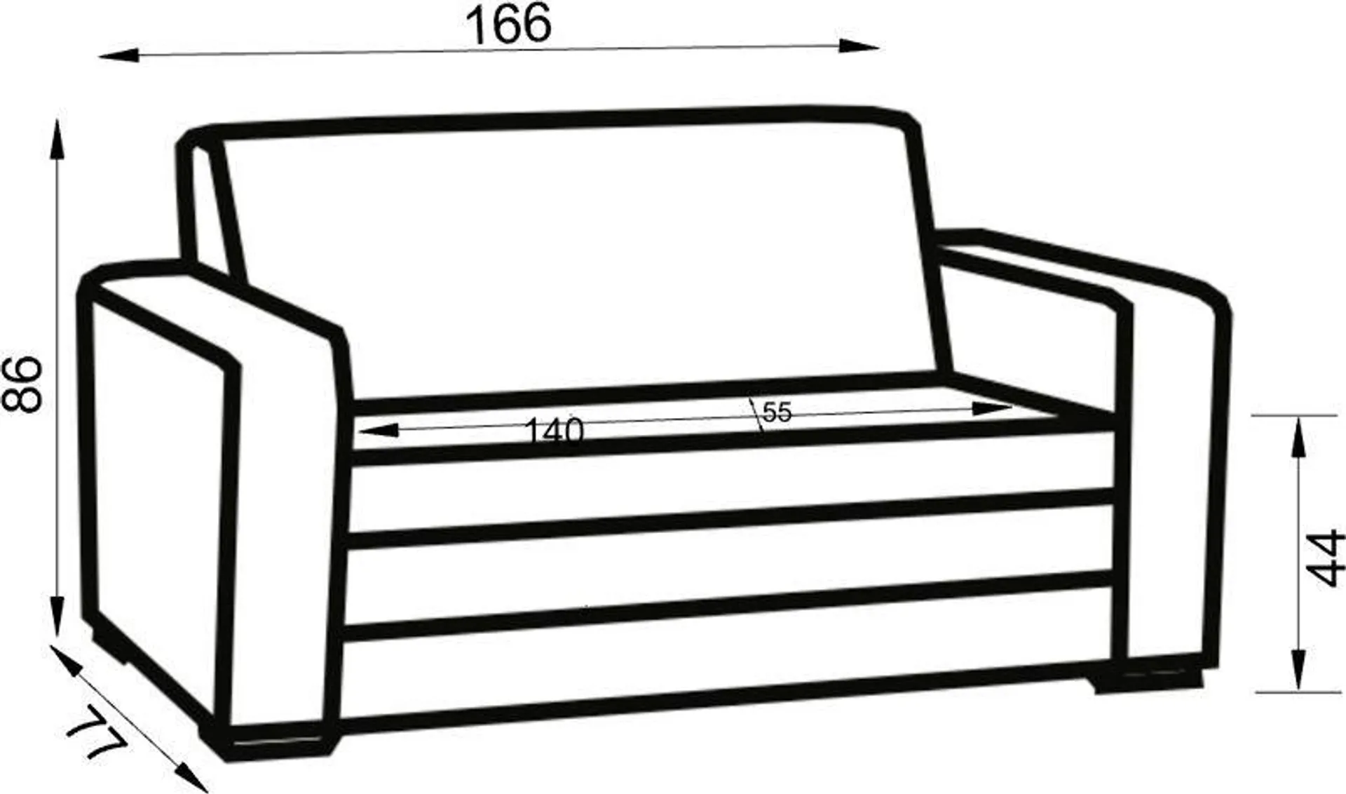 Sofa 3-osobowa Karmona (diamentowy jasny szary)