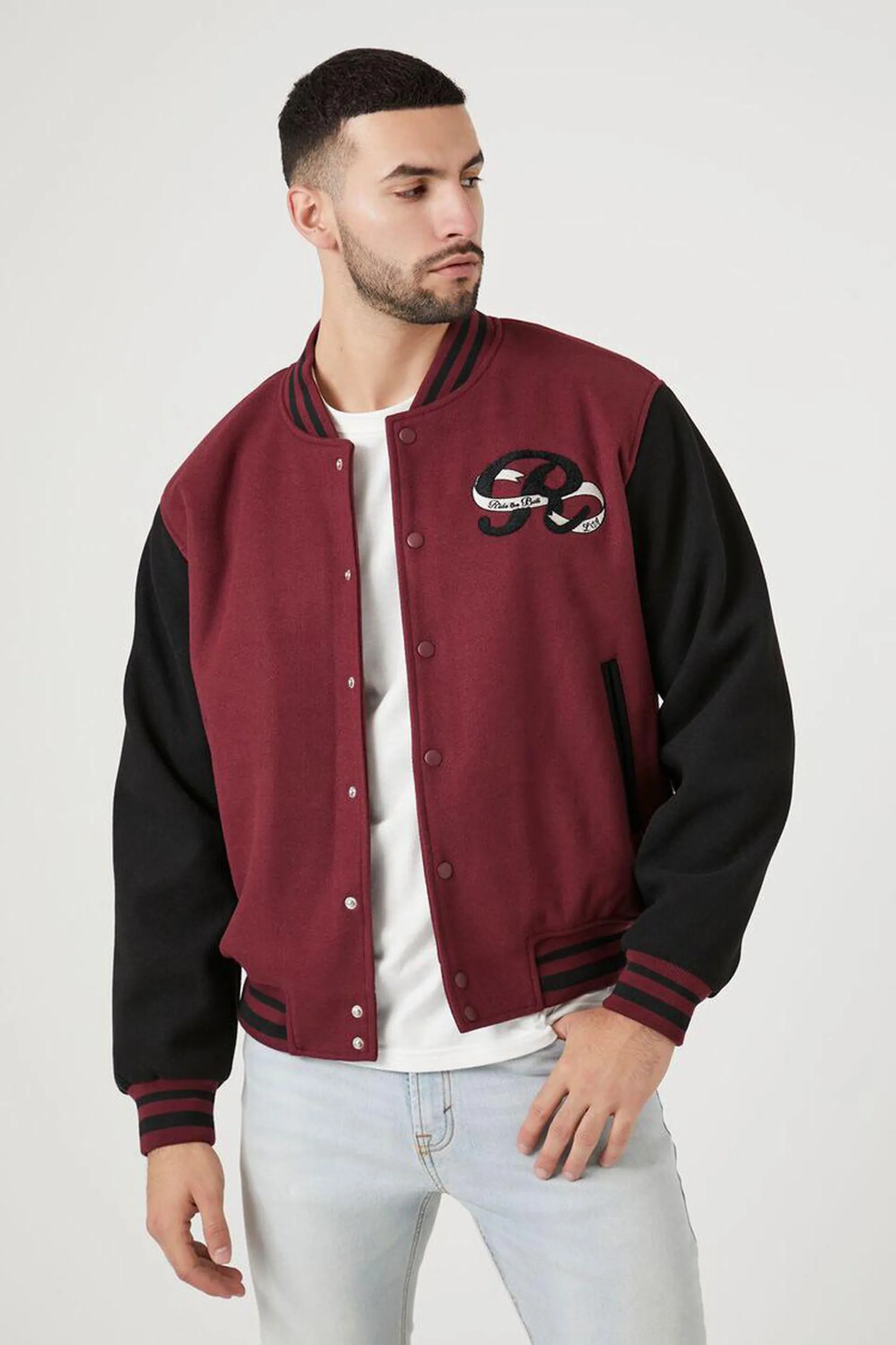 Embroidered & Chenille Patch Letterman Jacket