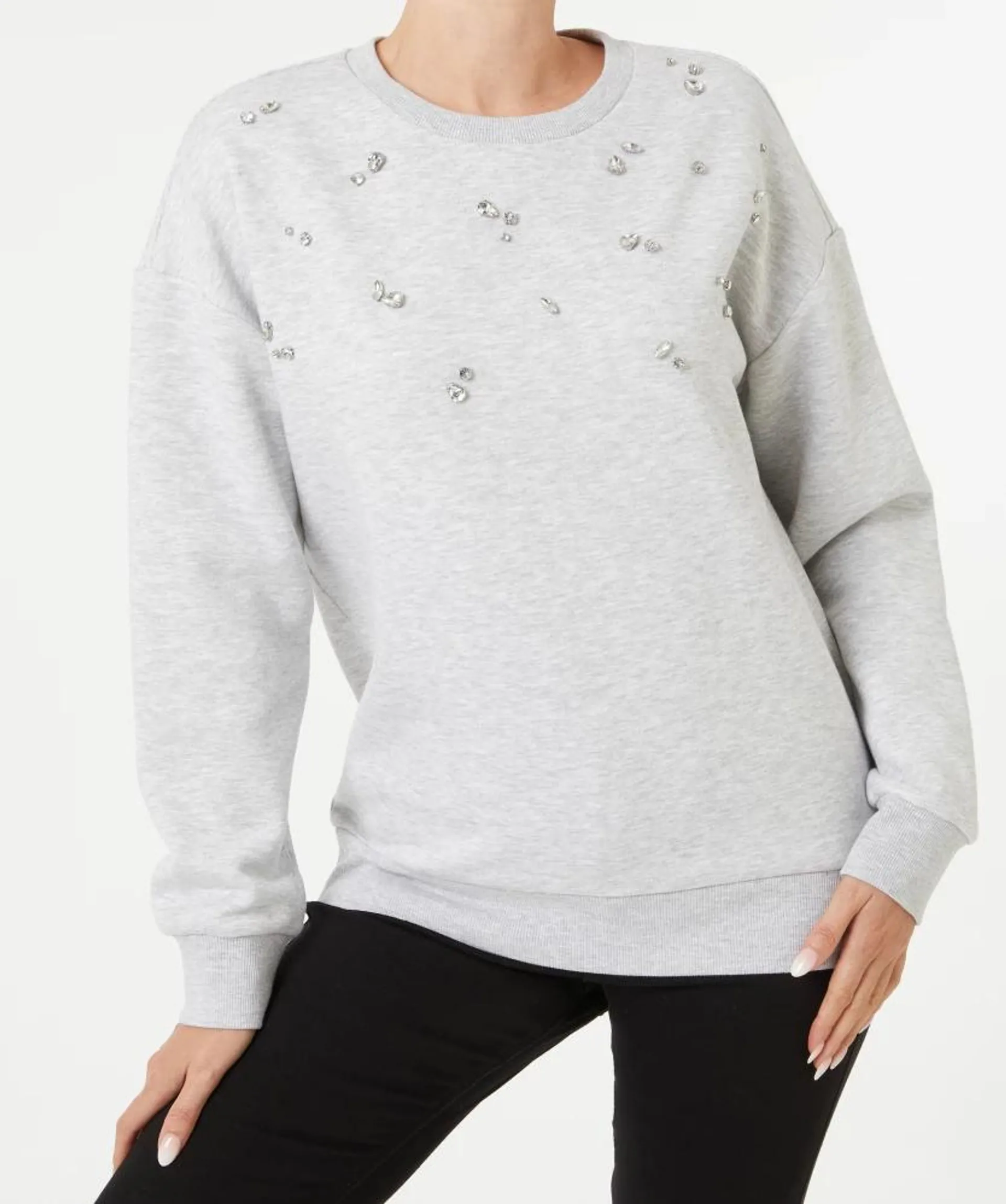 Sweatshirt mit Steinchen