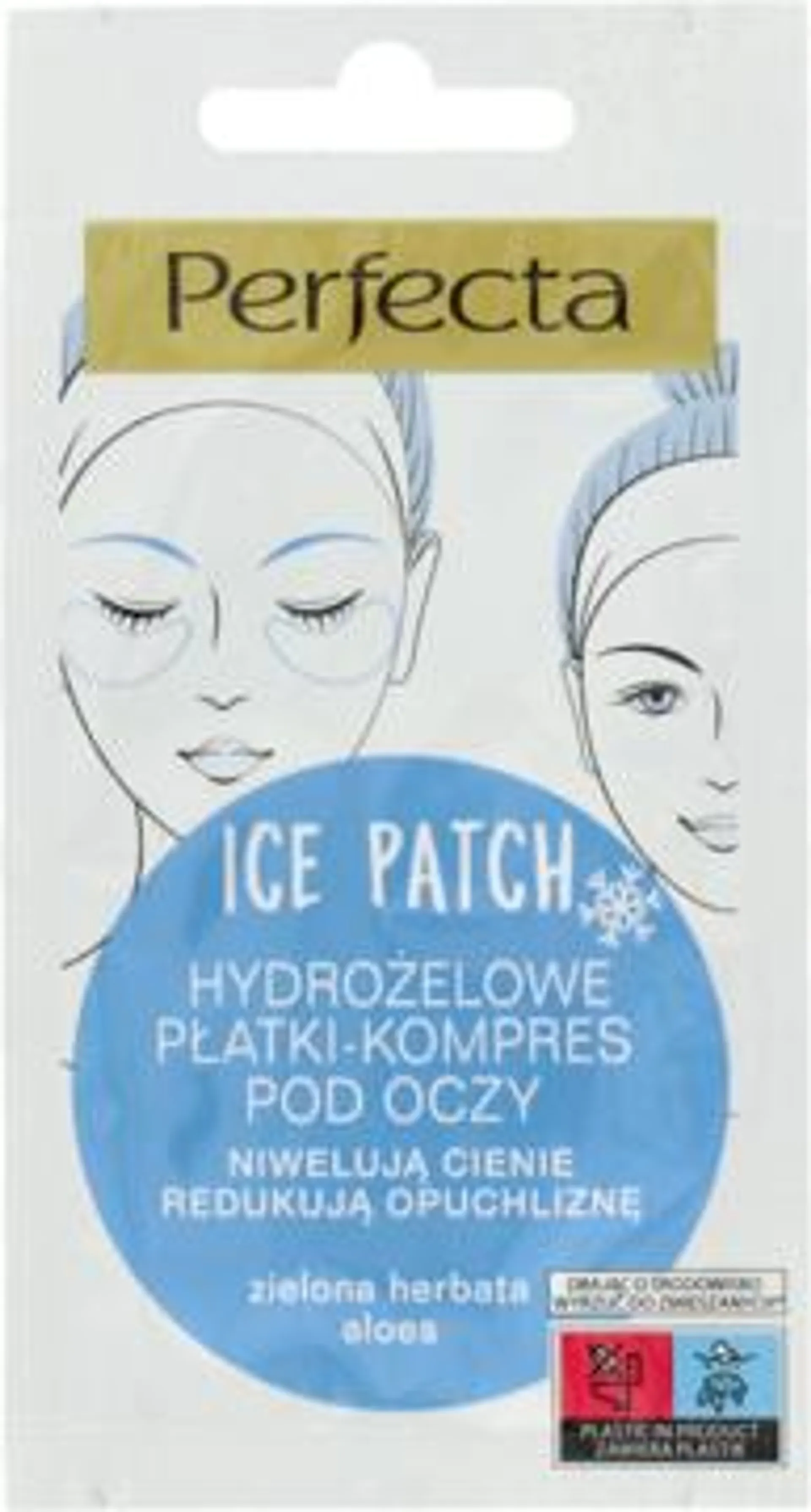 PERFECTA, Ice Patch , płatki pod oczy, hydrożelowe, przeciw cieniom i opuchliźnie