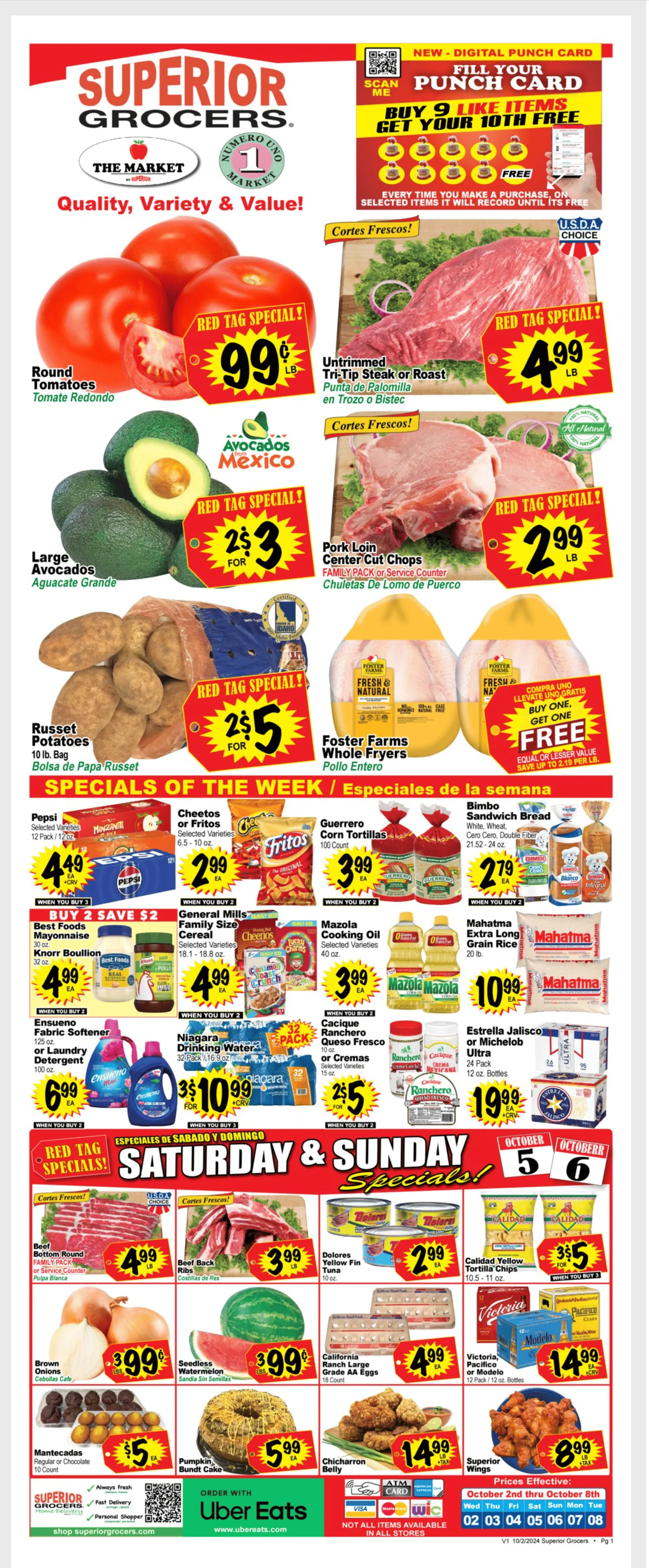 Weekly ad Superior Grocers sales from October 2 to October 8 2024 - Page 