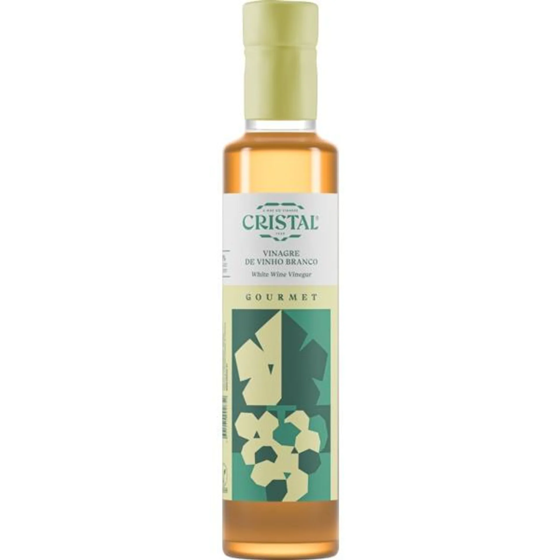 Vinagre de Vinho Branco garrafa 250 ml Cristal Gourmet