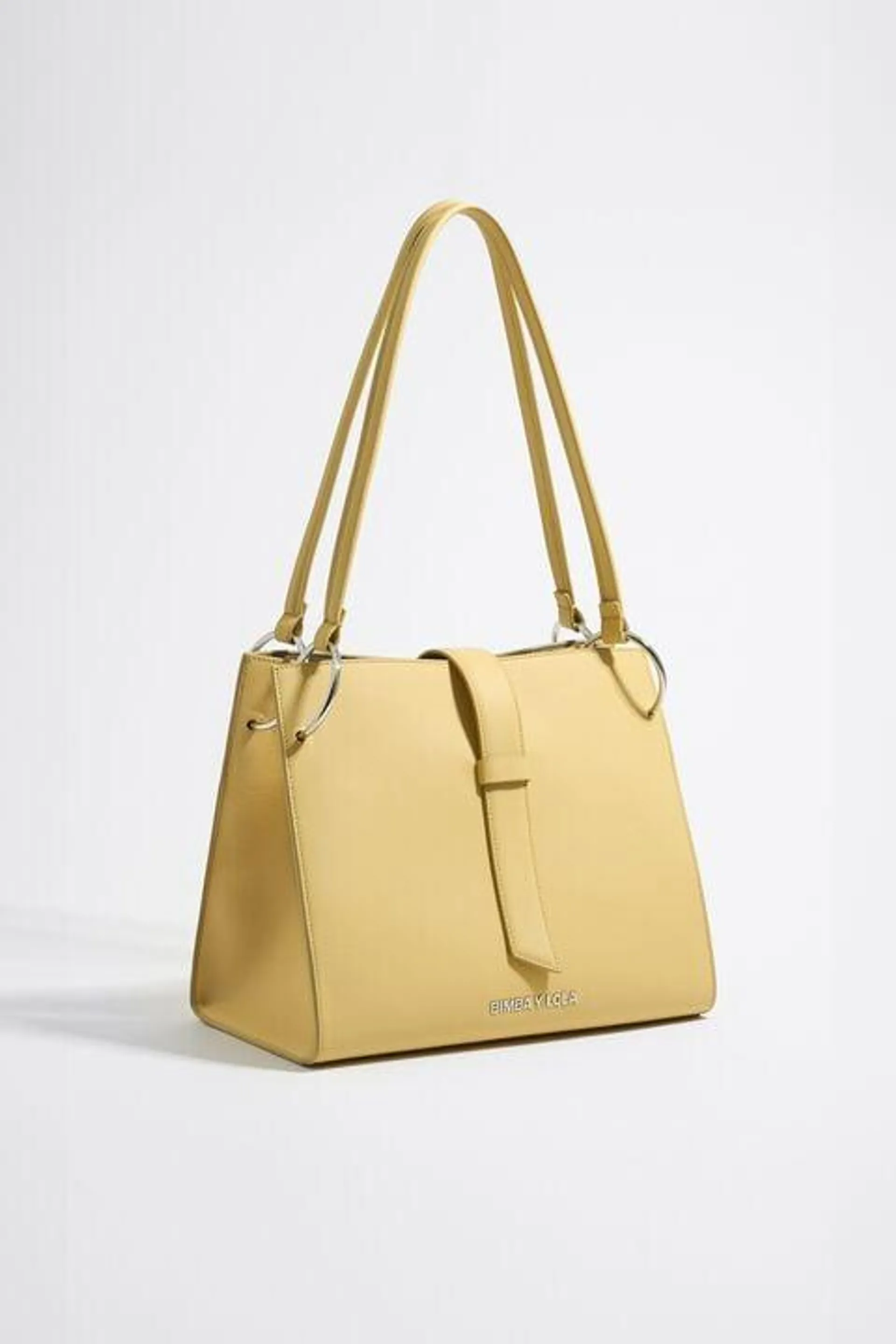 Mala shopper grande pele amarelo-topaz