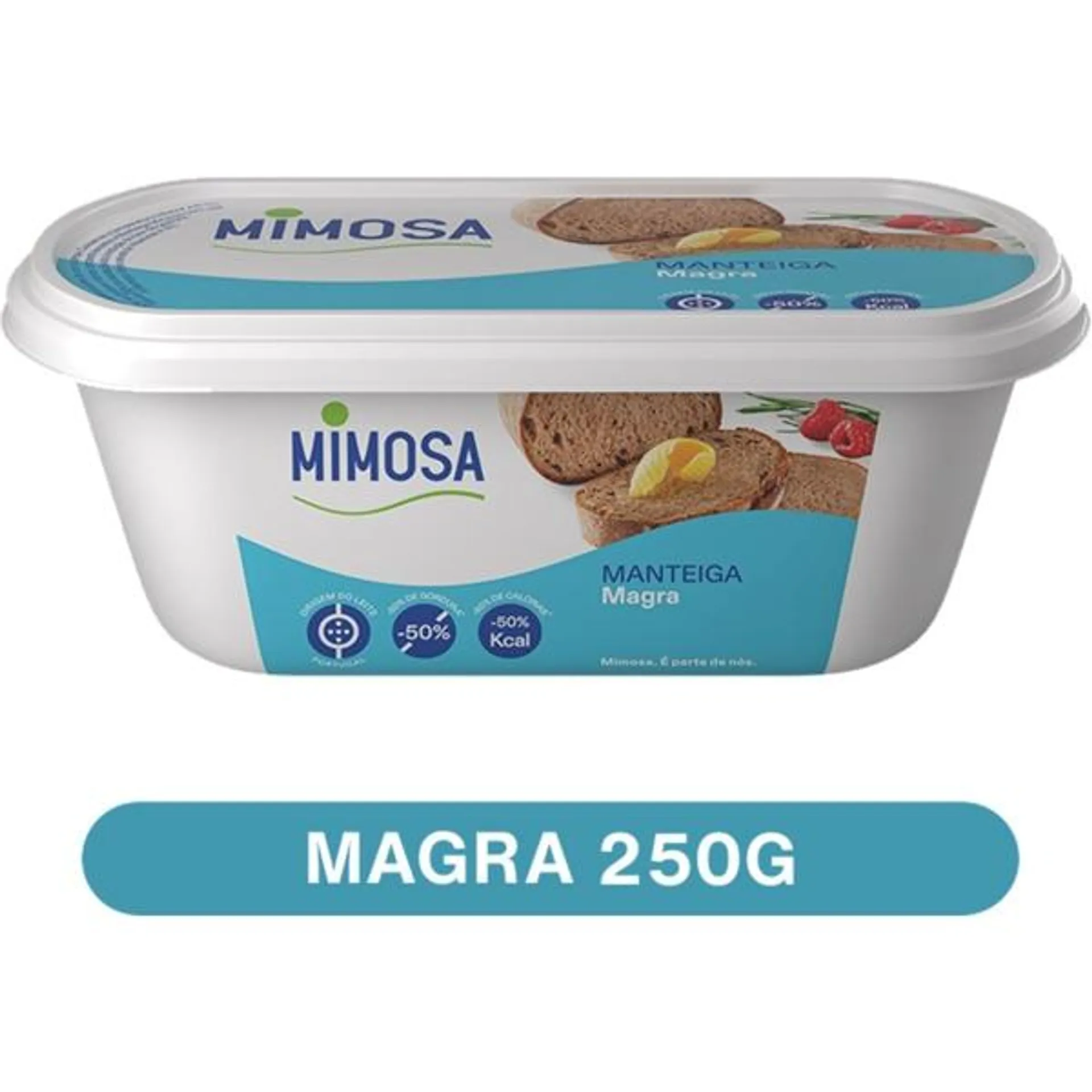 Manteiga com Sal Magra embalagem 250 g Mimosa