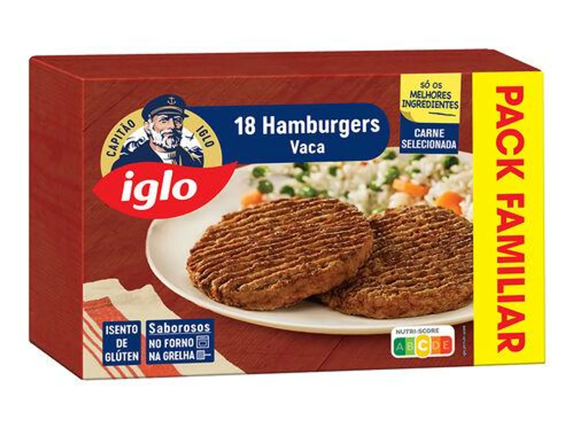 hamburgueres iglo vaca sem glúten 18un 1440g