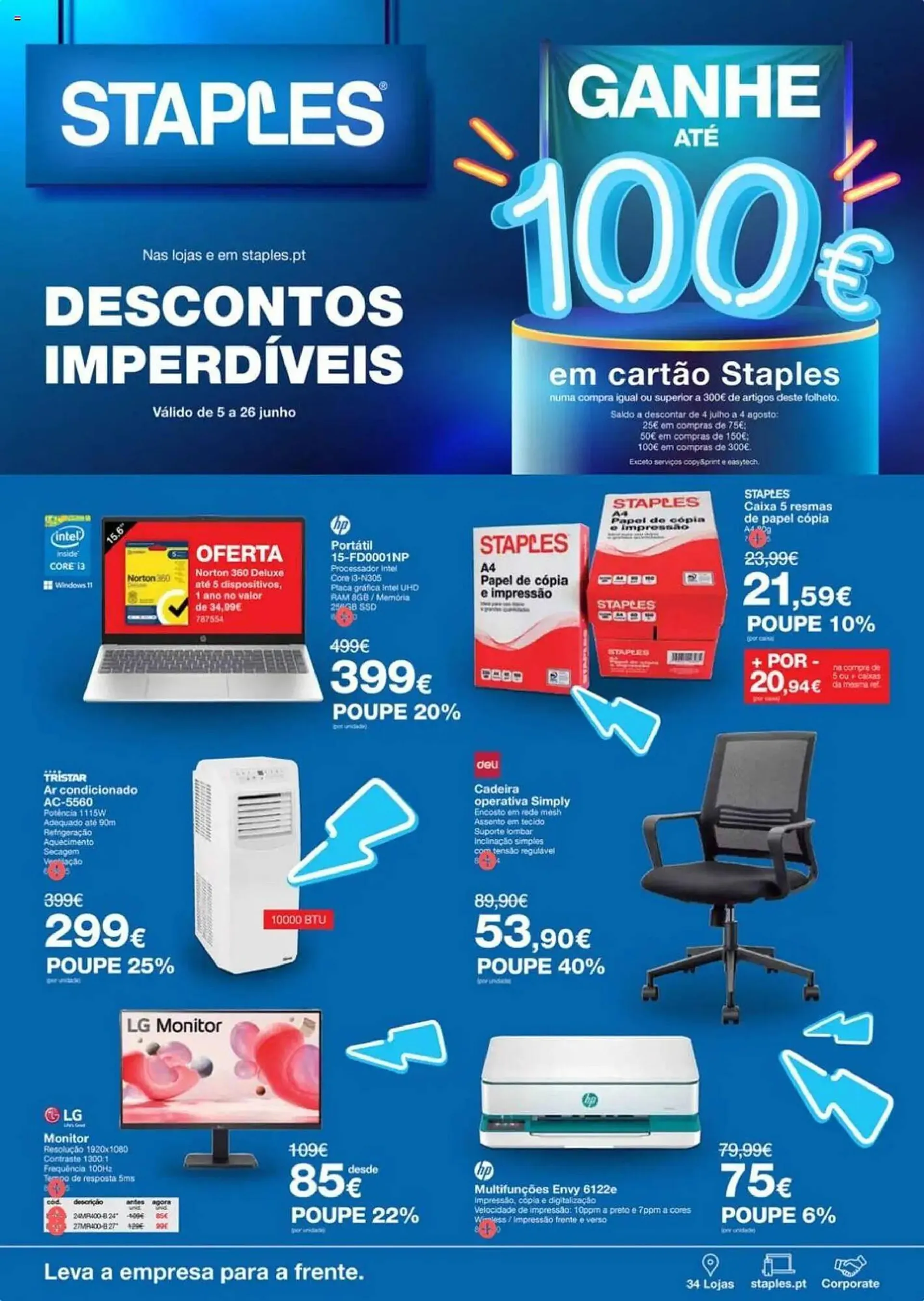 Folheto Folheto Staples de 5 de junho até 26 de junho 2025 - Pagina 1