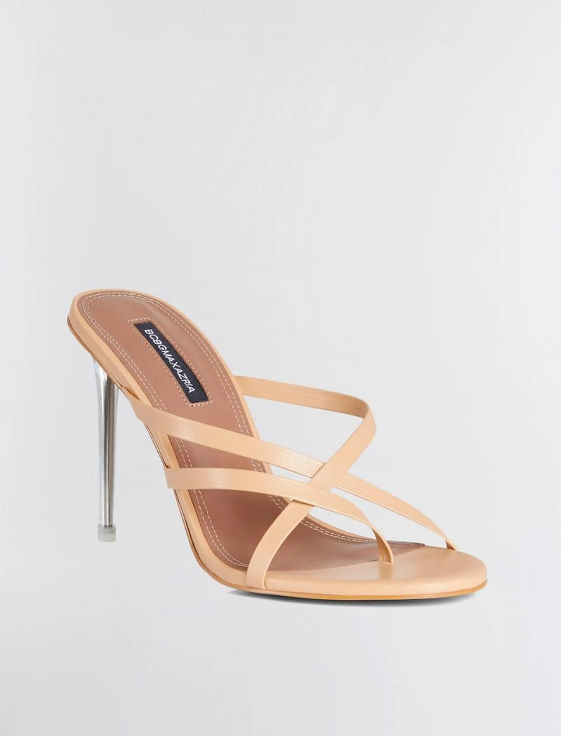 Sapato Salto Alto BCBGMAXAZRIA Davey Tiras Sandal Bege | GNUDR-7345