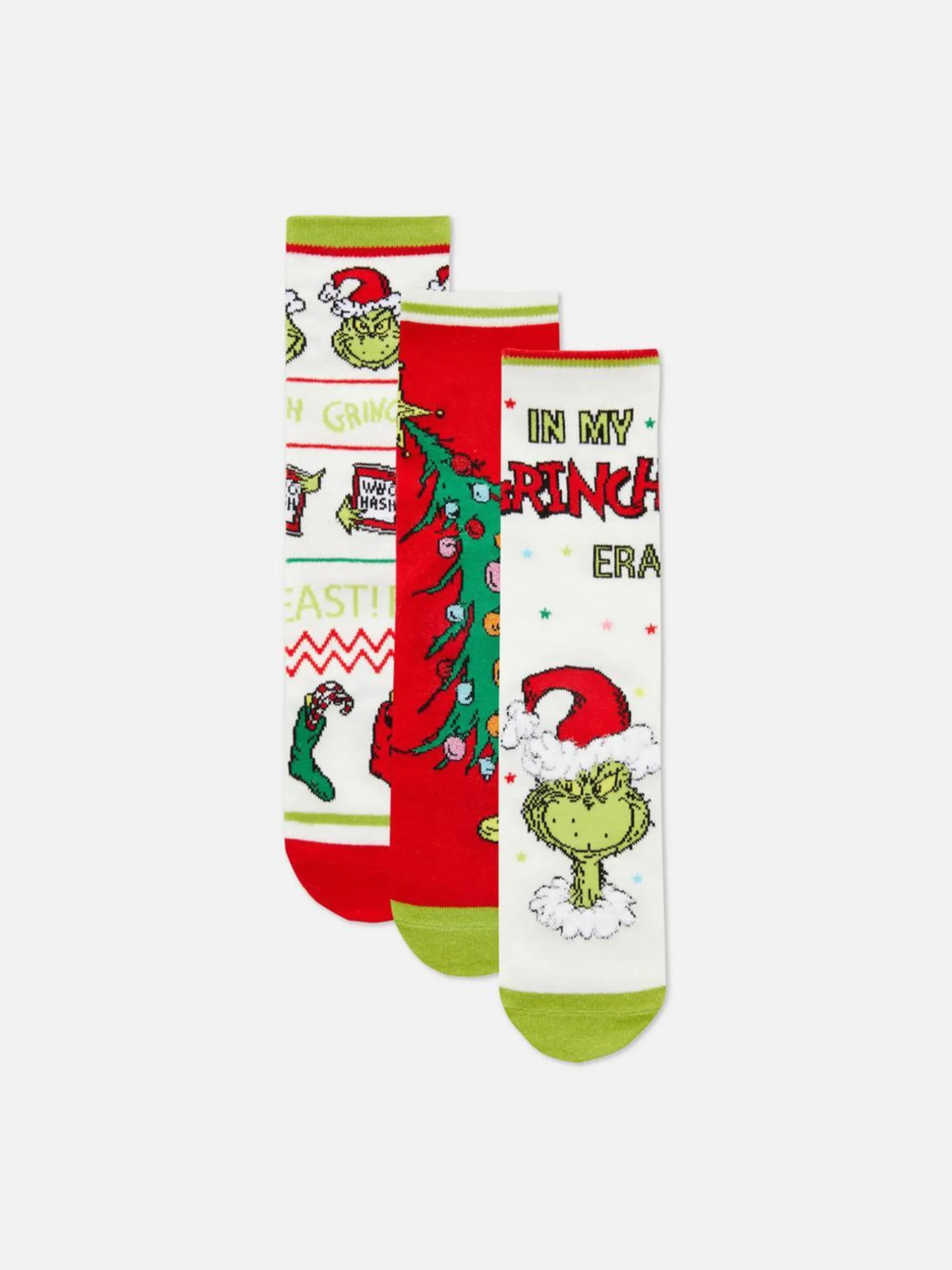 3pk The Grinch Socks