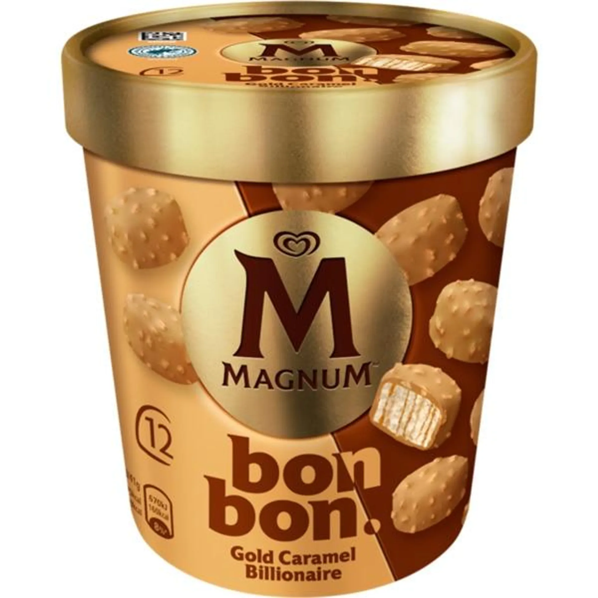 Magnum Gelado Bombons Gold Caramelo Billion