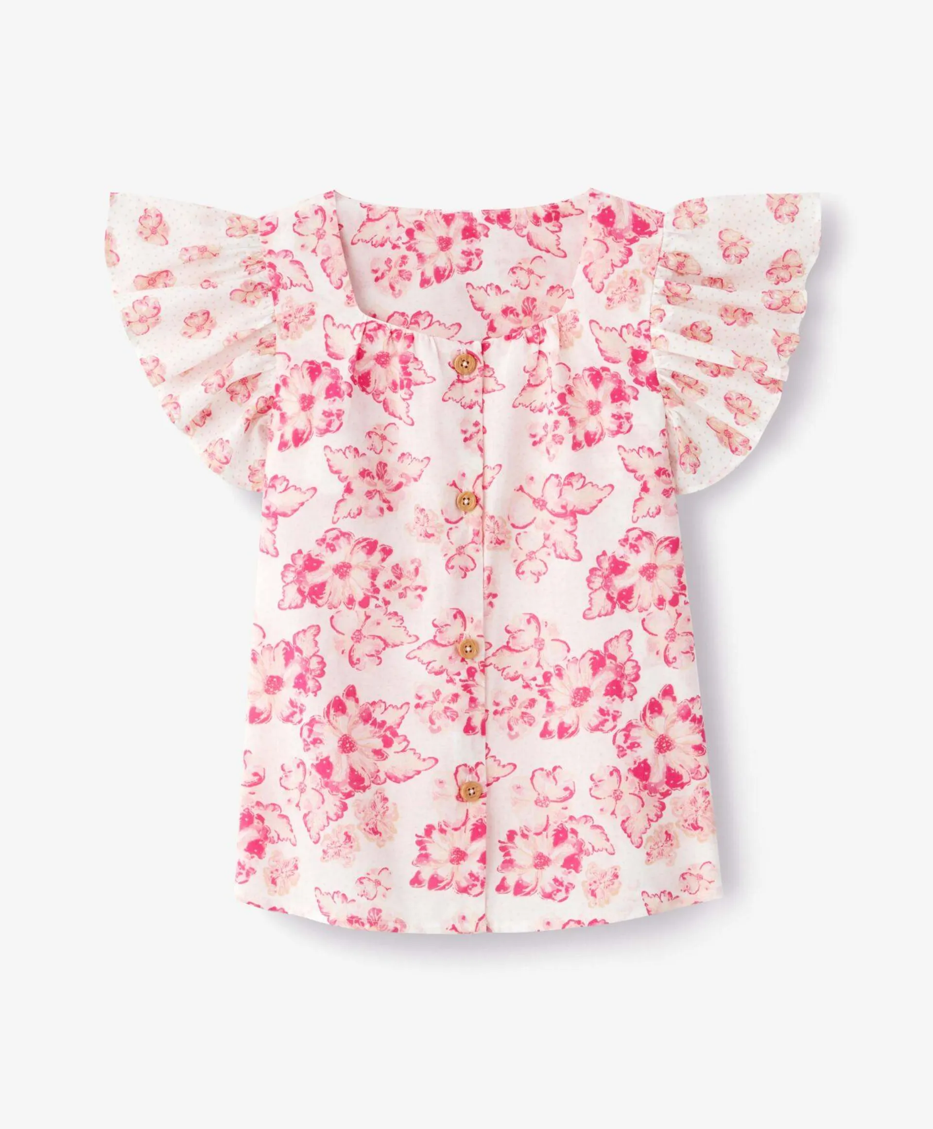 Blusa com padrão floral