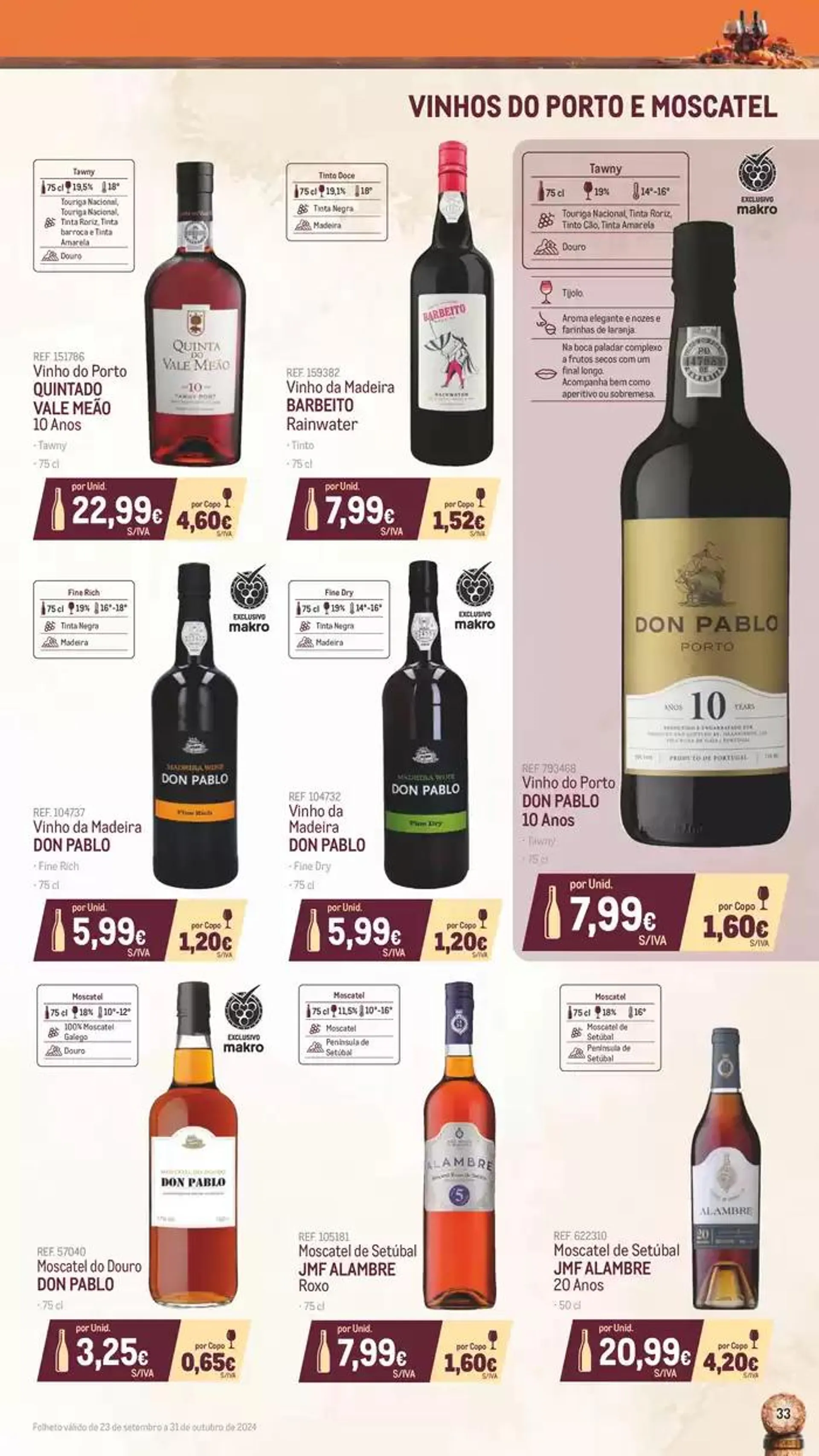 Folheto Catálogo de Vinhos, Queijos e Enchidos de 8 de outubro até 31 de outubro 2024 - Pagina 33