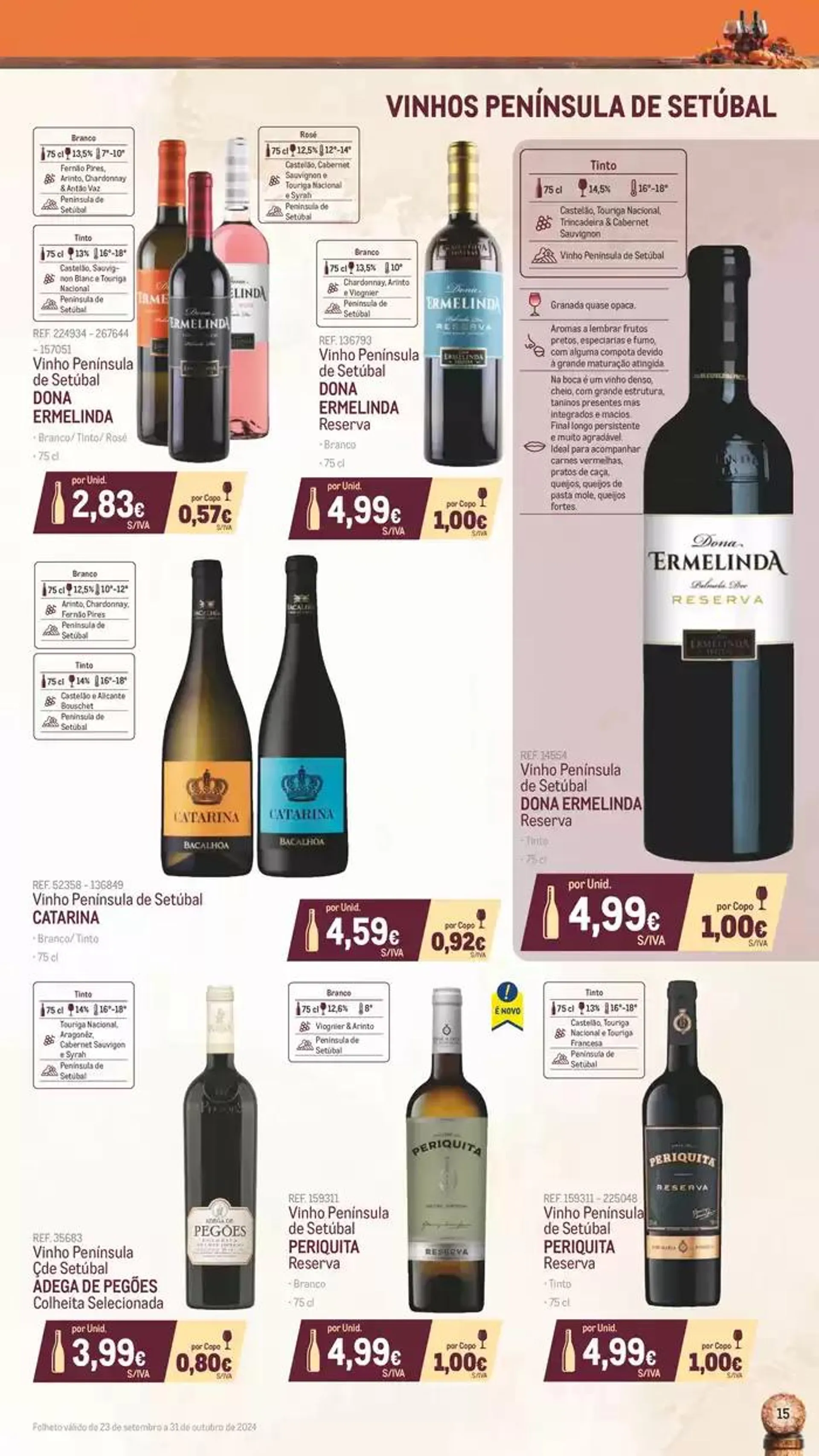 Folheto Catálogo de Vinhos, Queijos e Enchidos de 8 de outubro até 31 de outubro 2024 - Pagina 15