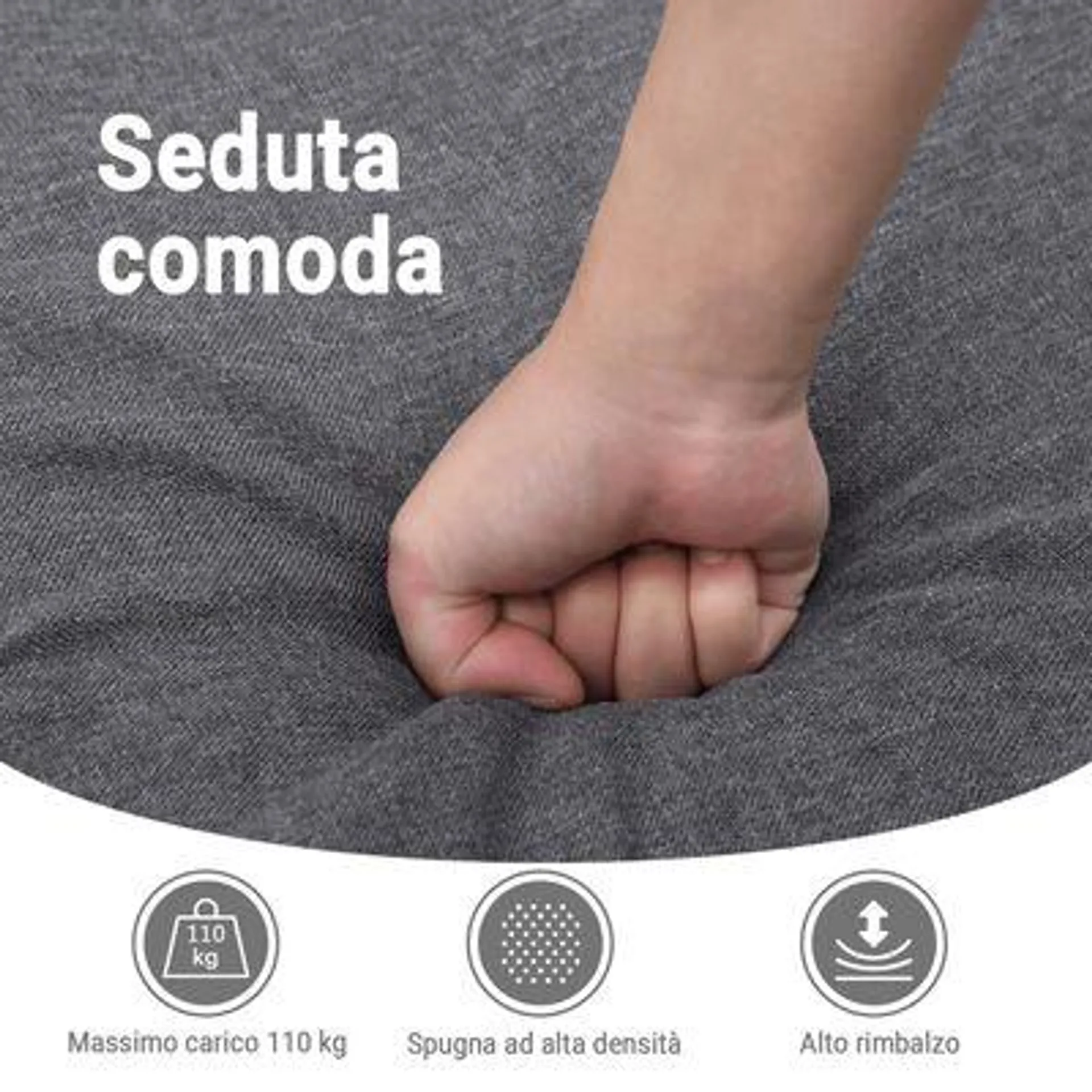 vidaXL Poltrona reclinável de massagens elétrica tecido cinza-escuro