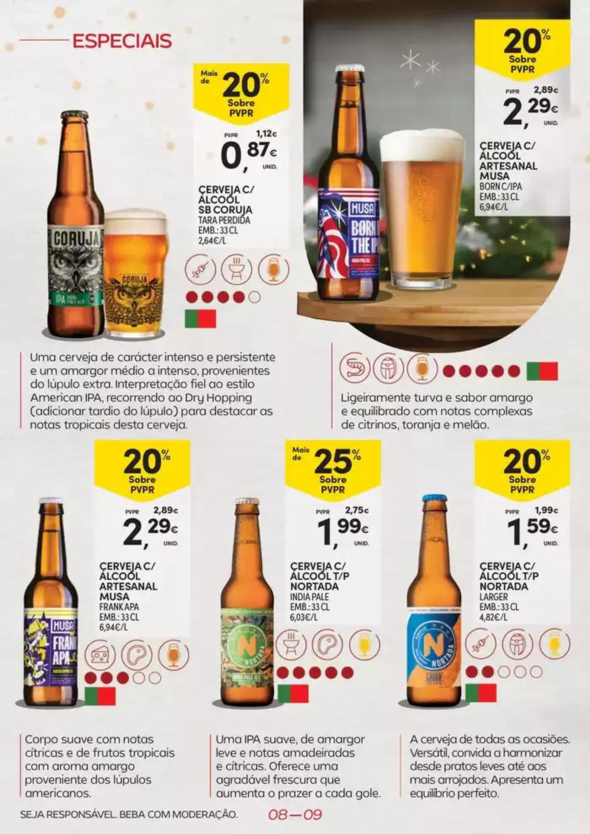 Folheto Todos podemos dar mais à nossa mesa: Especial cervejas de 26 de novembro até 31 de dezembro 2024 - Pagina 9