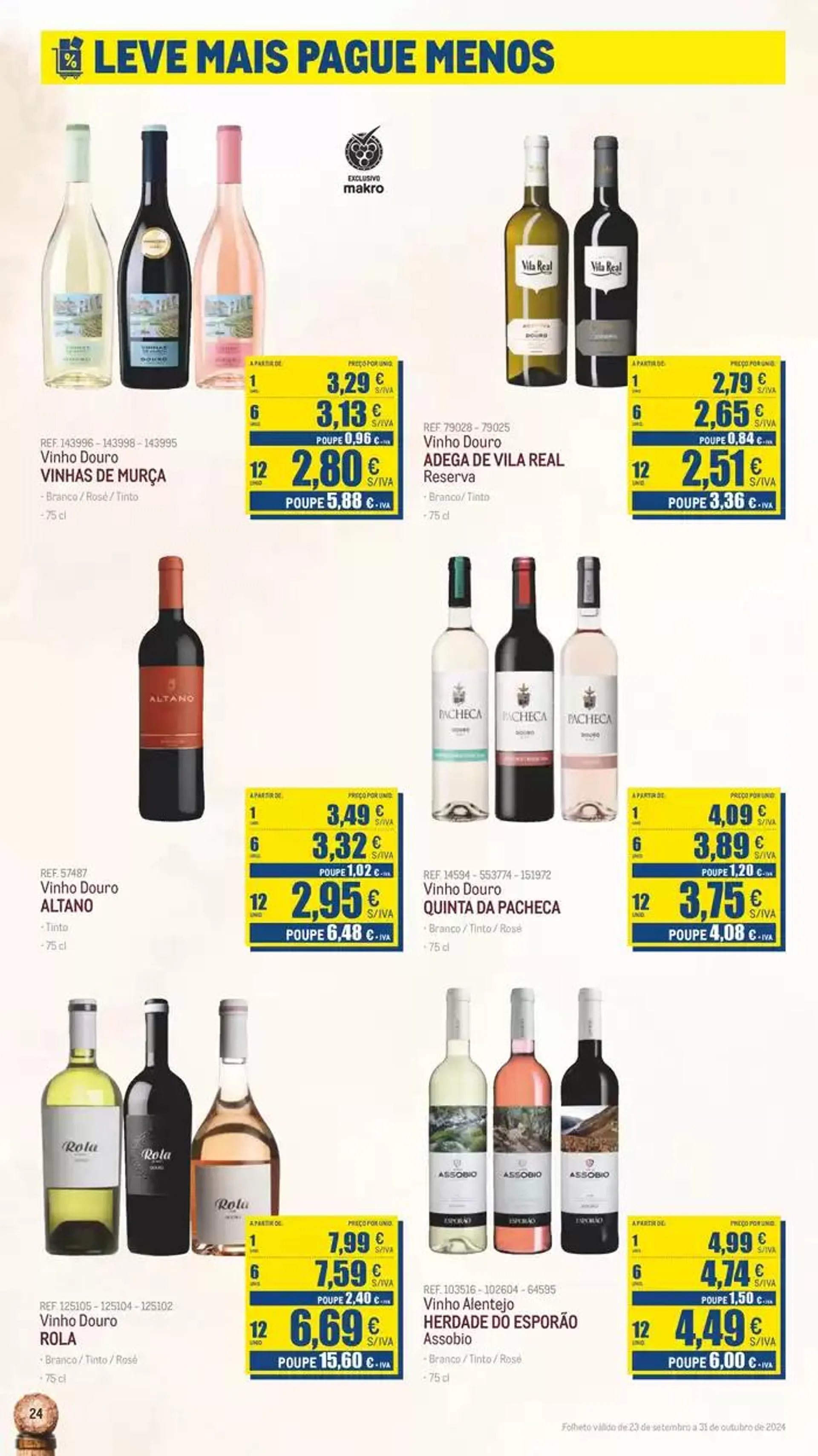 Folheto Catálogo de Vinhos, Queijos e Enchidos de 8 de outubro até 31 de outubro 2024 - Pagina 24