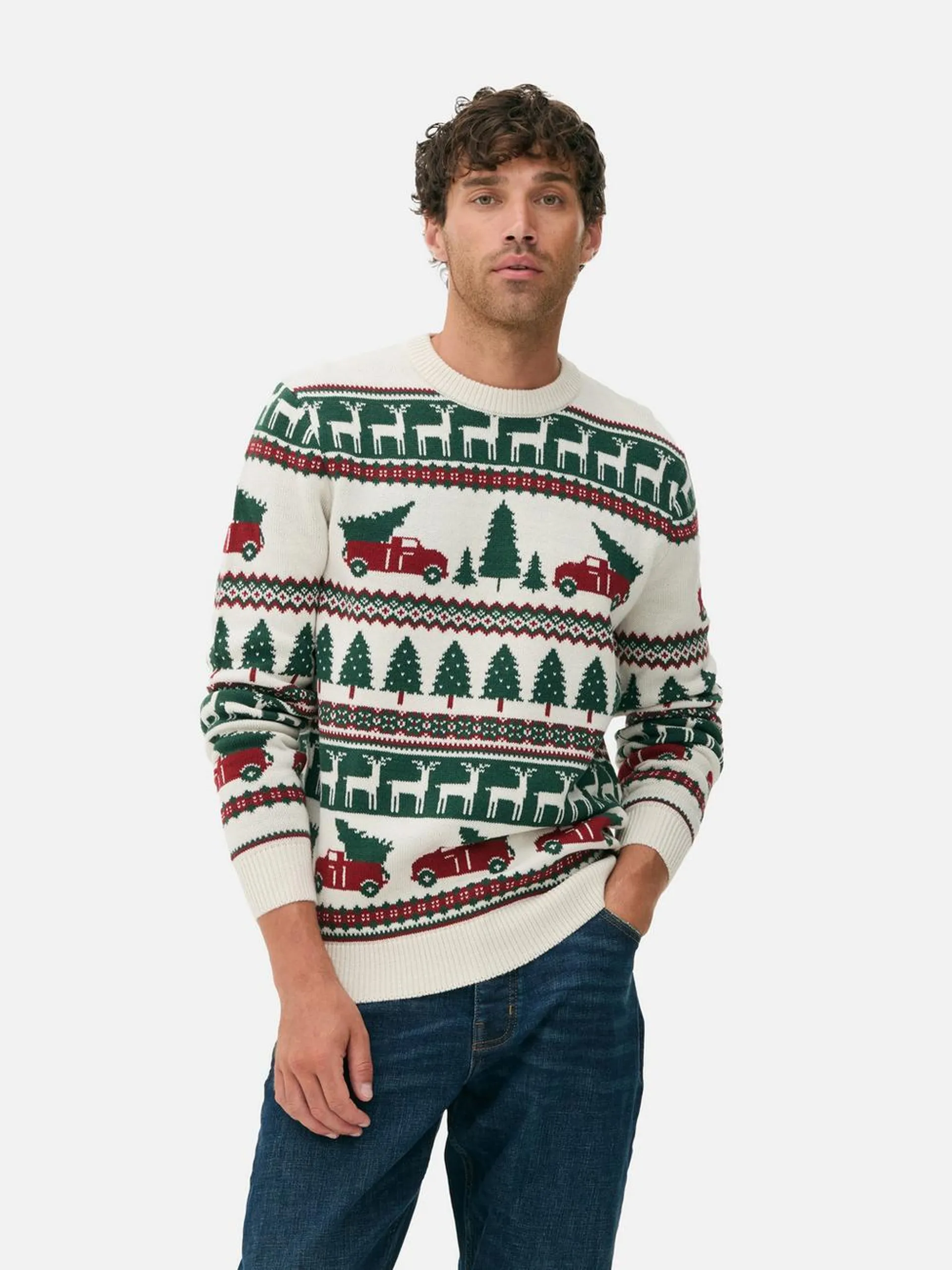 Driving Home Fair Isle Christmas Sweater