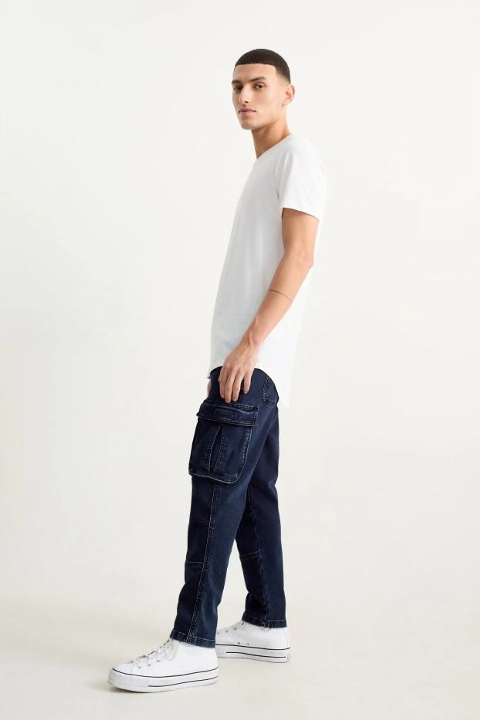 Cargo jeans - tapered fit - jog denim - LYCRA®