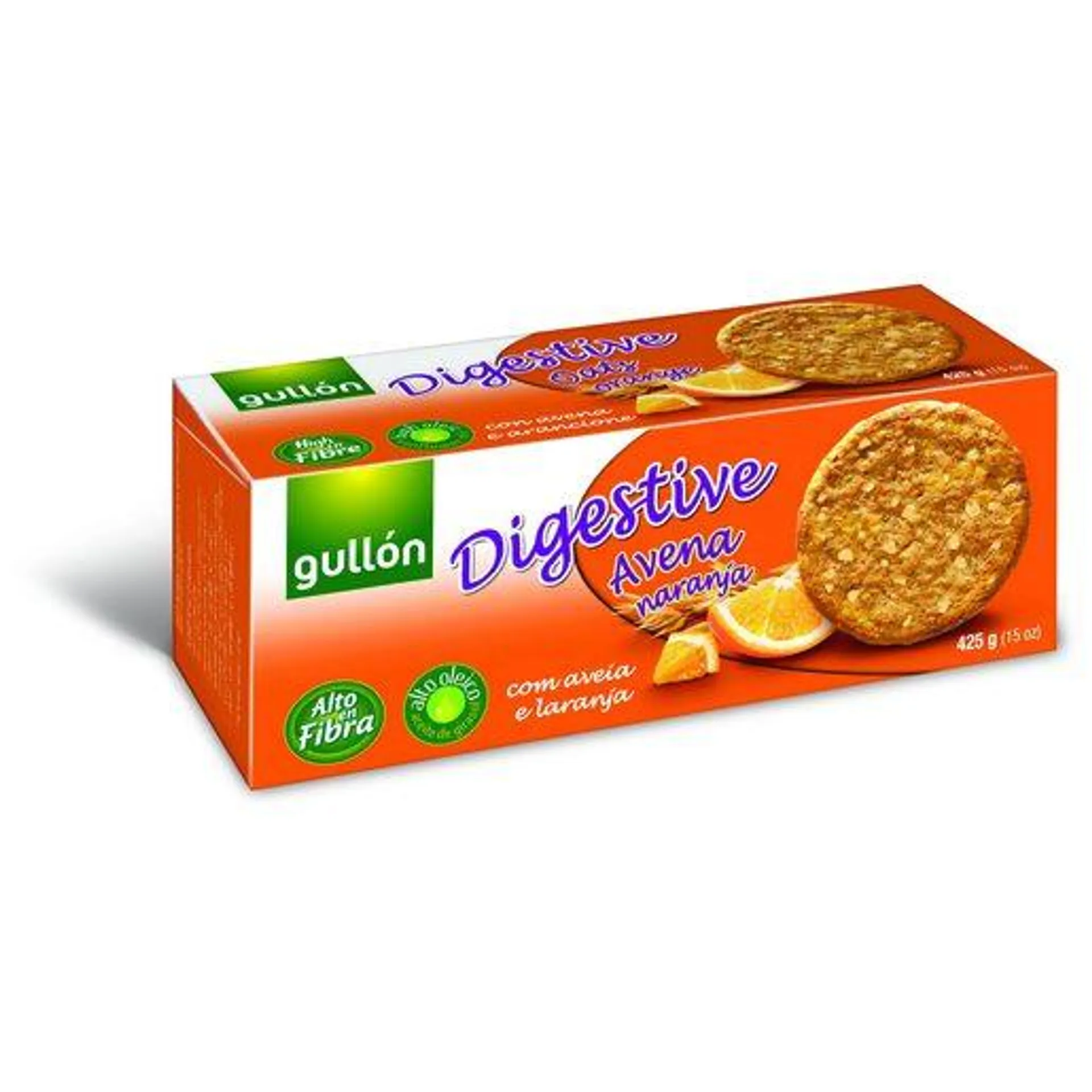 GULLÓN Bolacha Digestive Aveia e Laranja 425 g