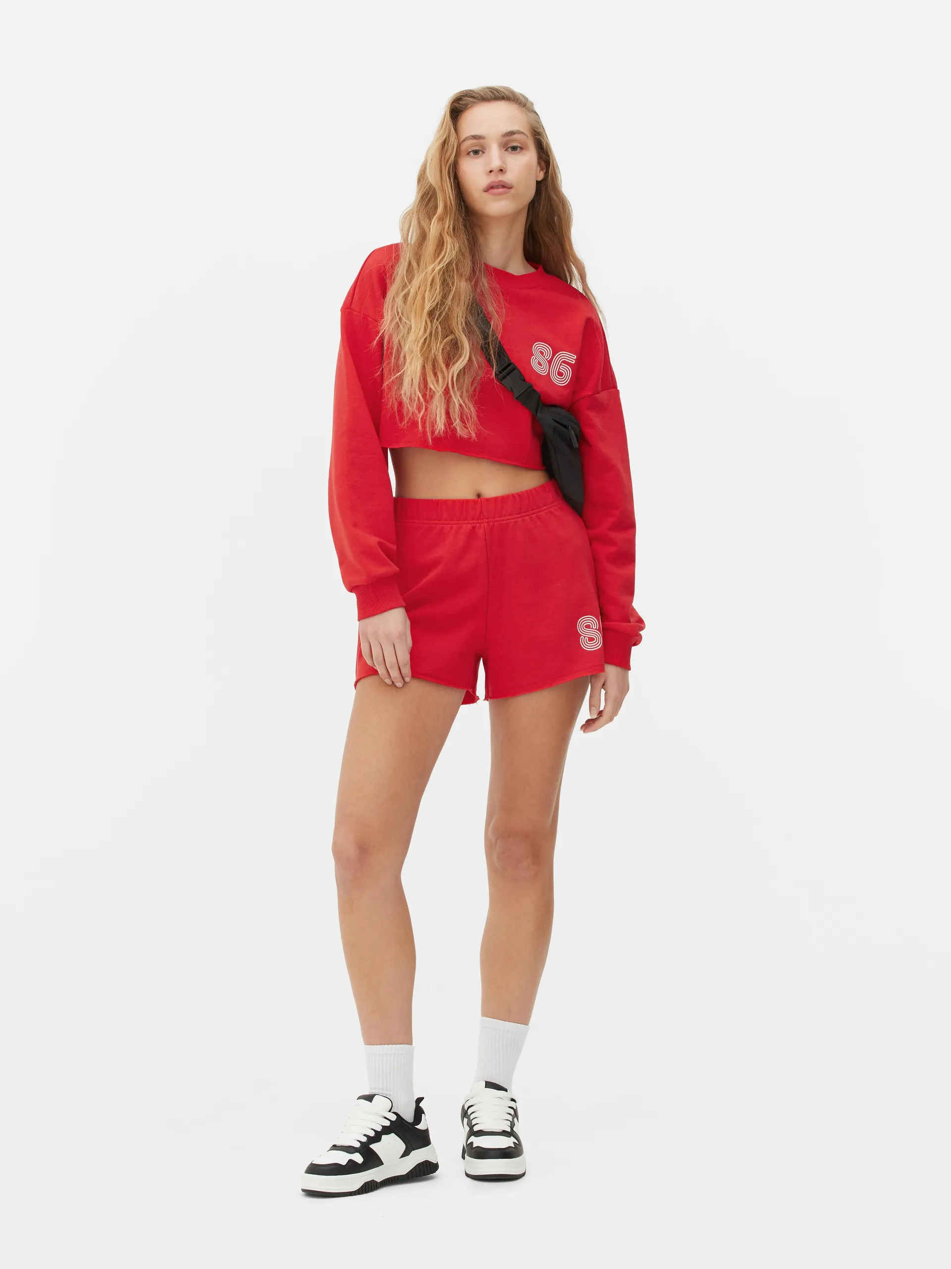 Co-ord Raw Hem Cropped Sweatshirt