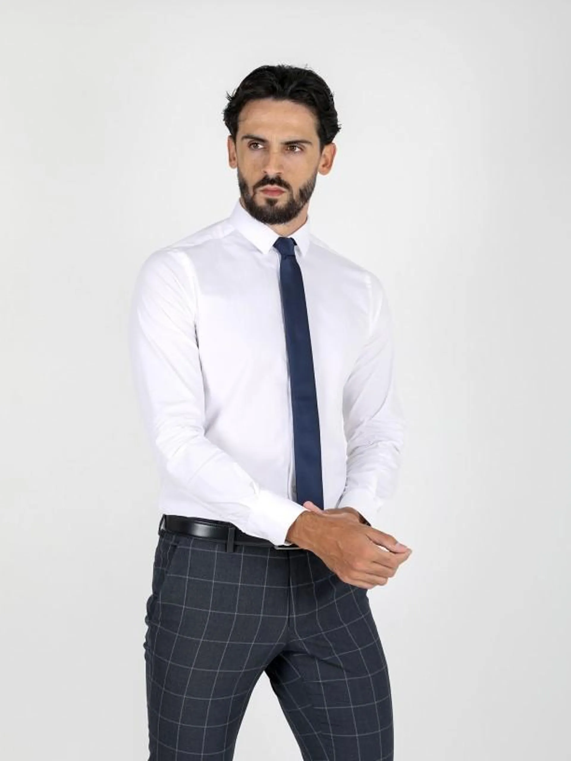 Camisa lisa slim fit