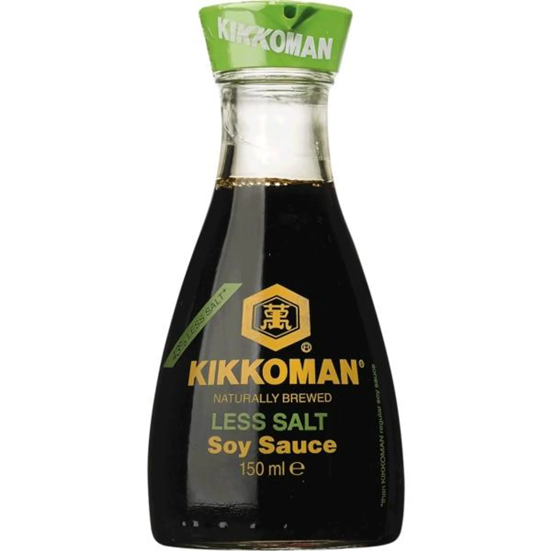 Molho de Soja Menos Sal frasco 150 ml Kikkoman