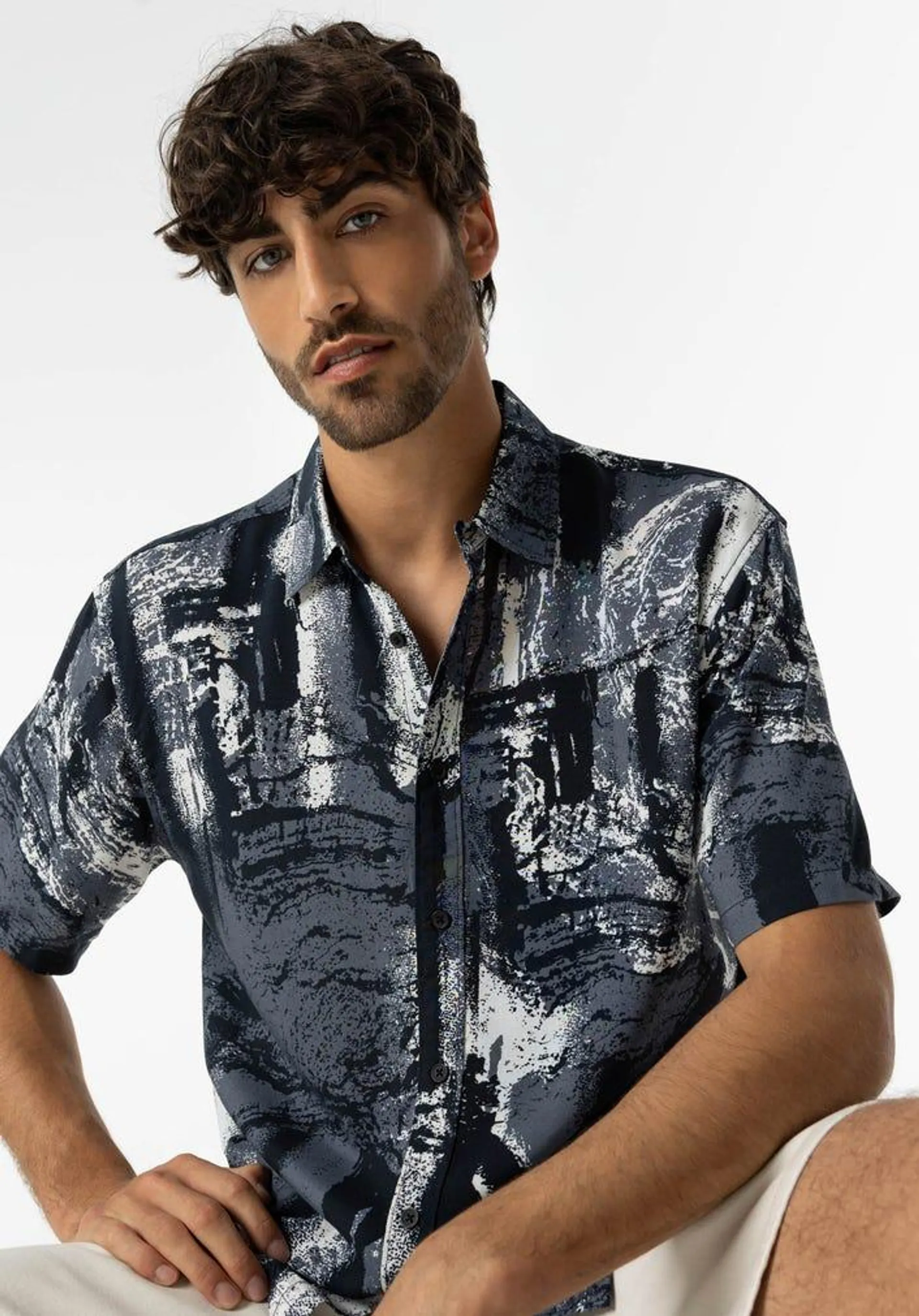 Camisa Relaxed Fit Estampada