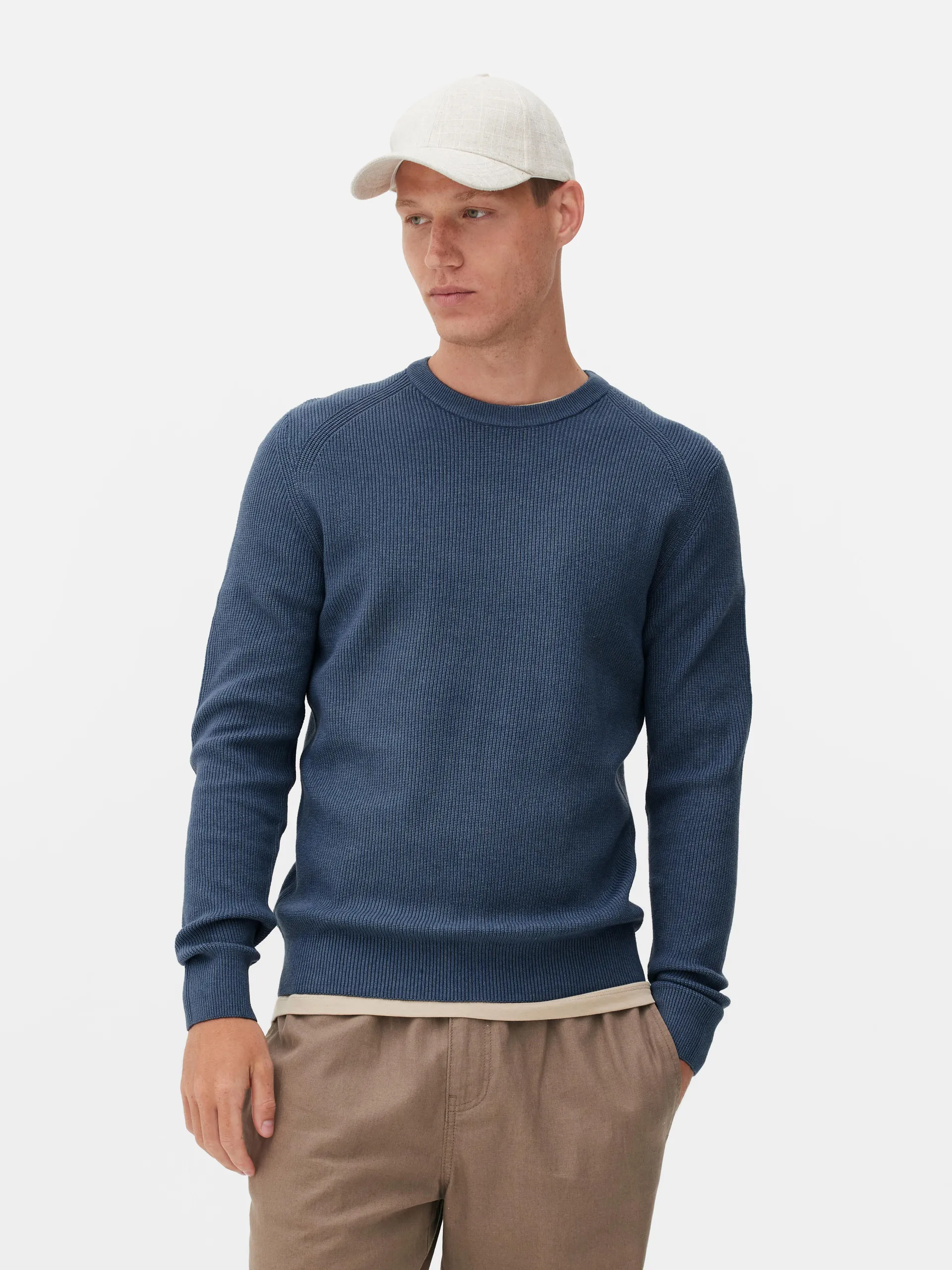 Ribbed Crew Neck Sweater