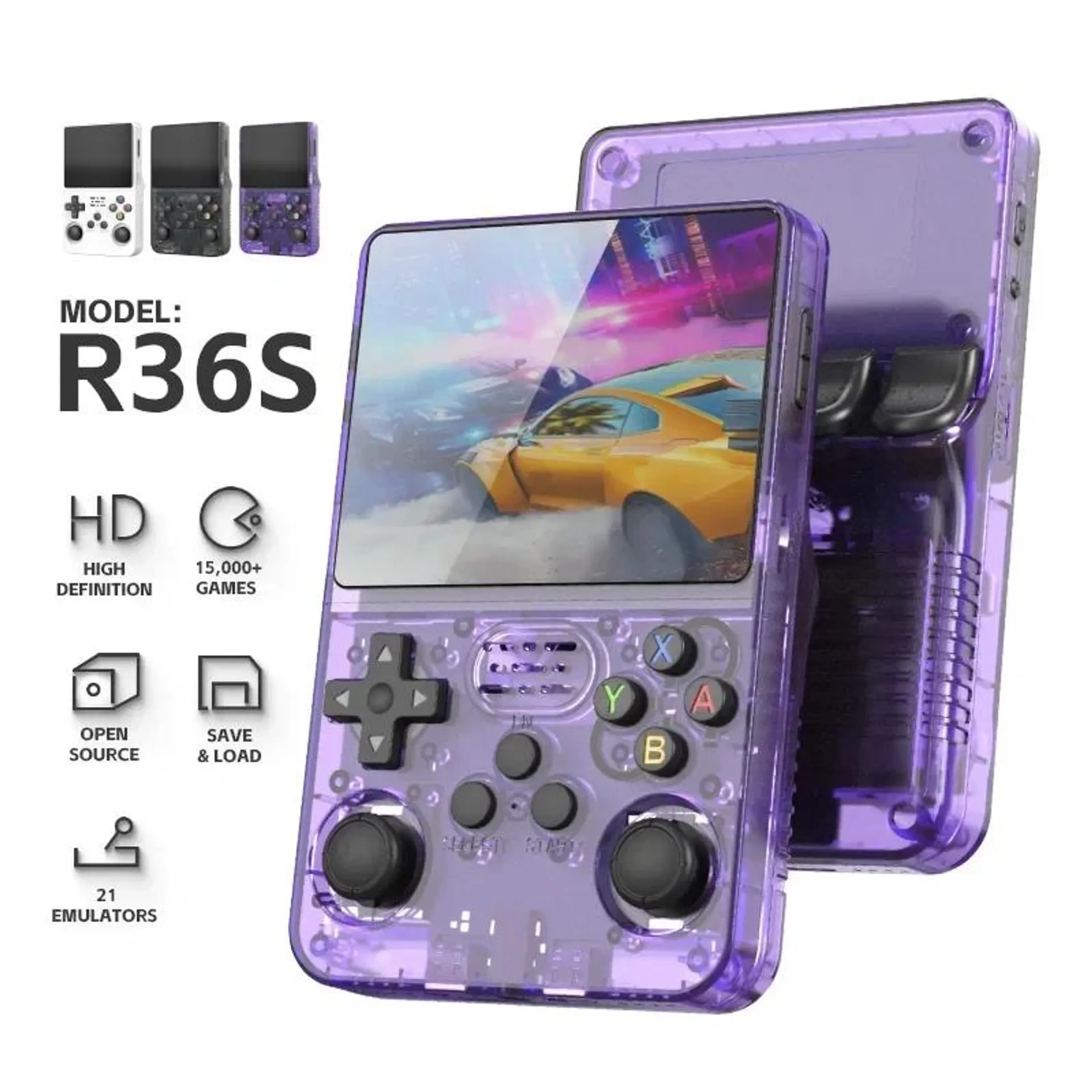 R36S Retro Handheld Video Game Console Linux System 3.5 Inch IPS Screen Portable Pocket Video Player 128GB Games Boy Gift