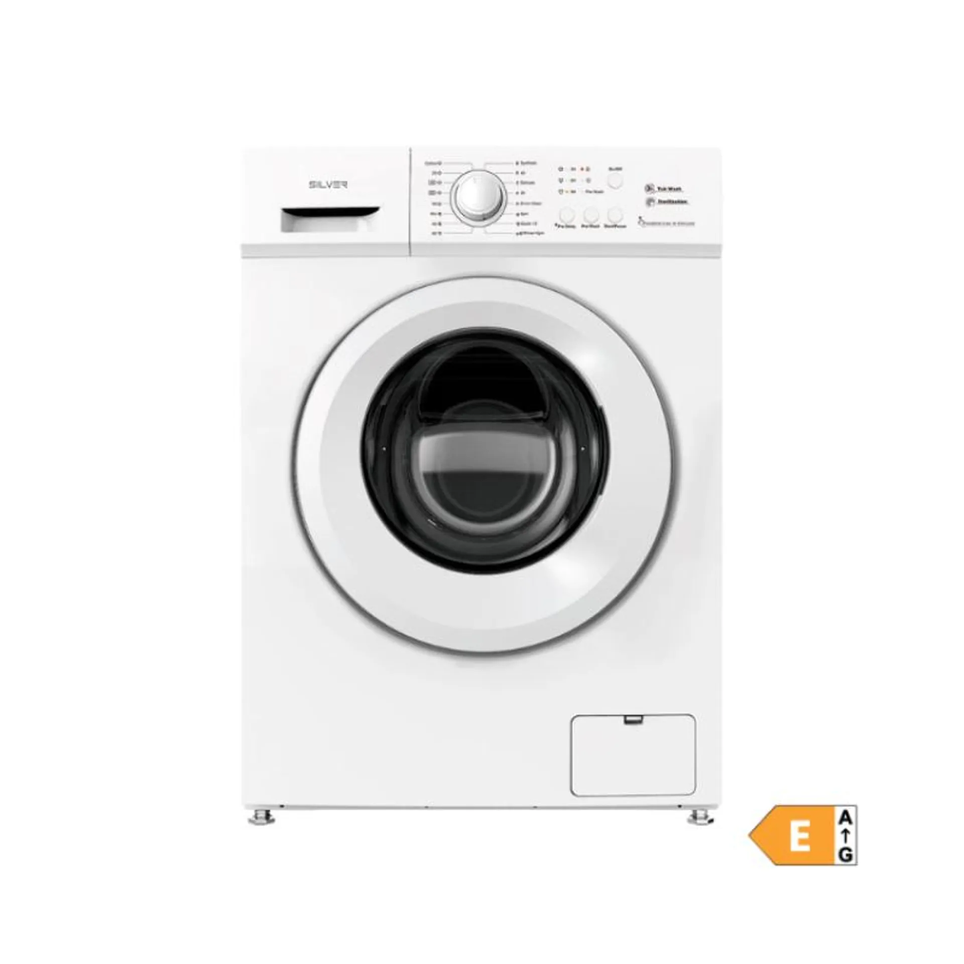 Máquina de Lavar Roupa Silver 8Kg 1400RPM Classe E