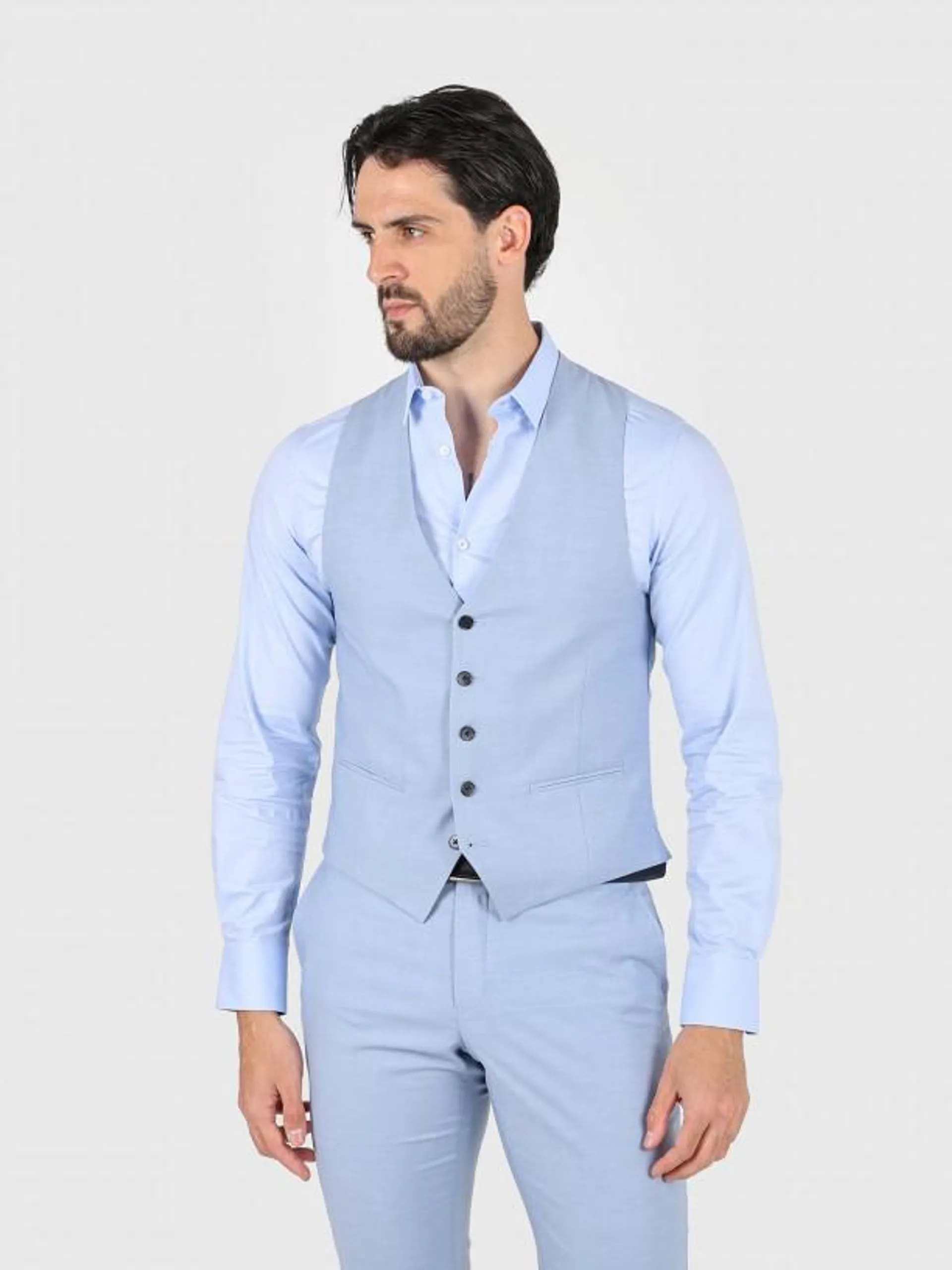 Colete clássico liso slim fit