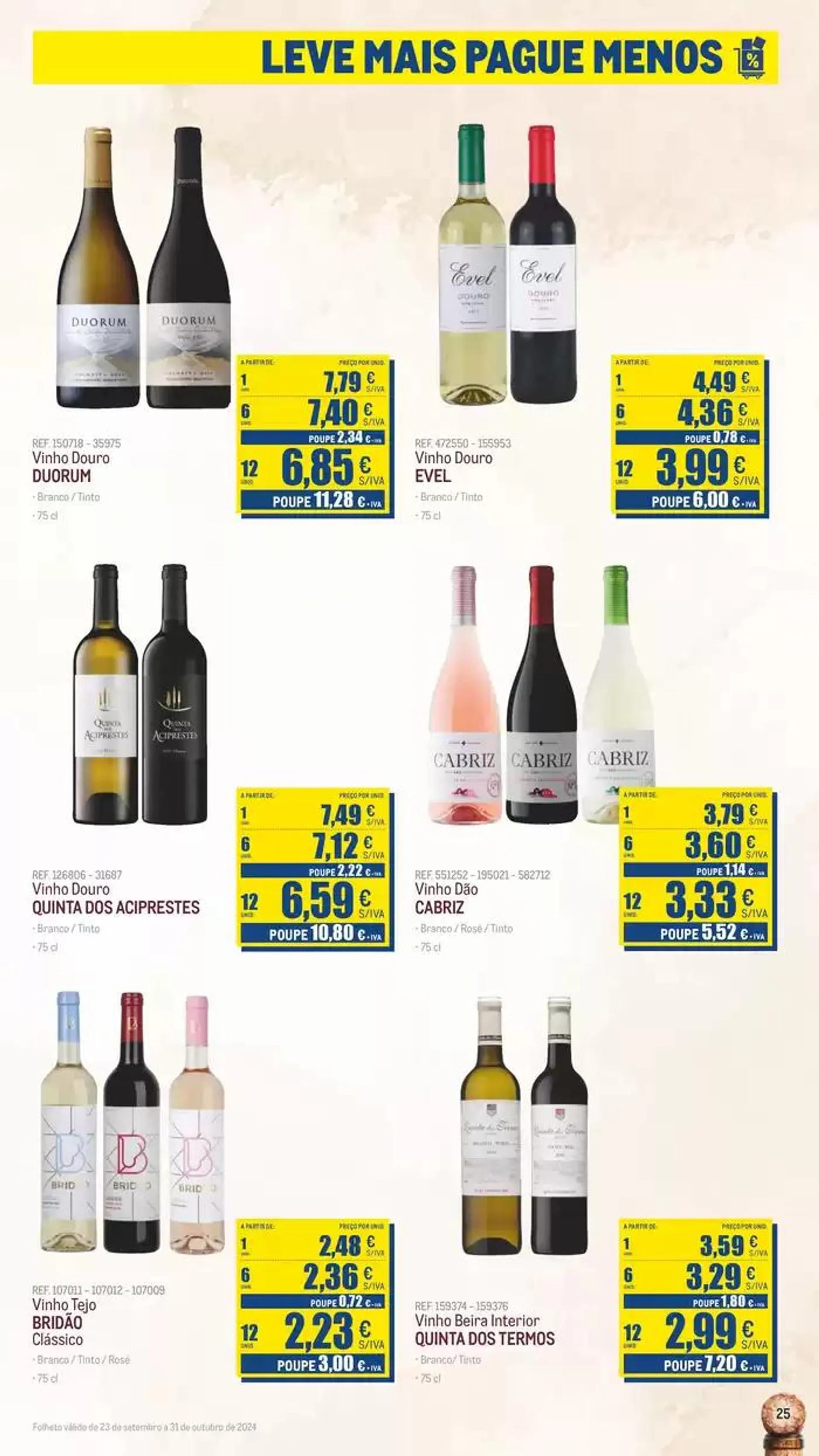 Folheto Catálogo de Vinhos, Queijos e Enchidos de 8 de outubro até 31 de outubro 2024 - Pagina 25