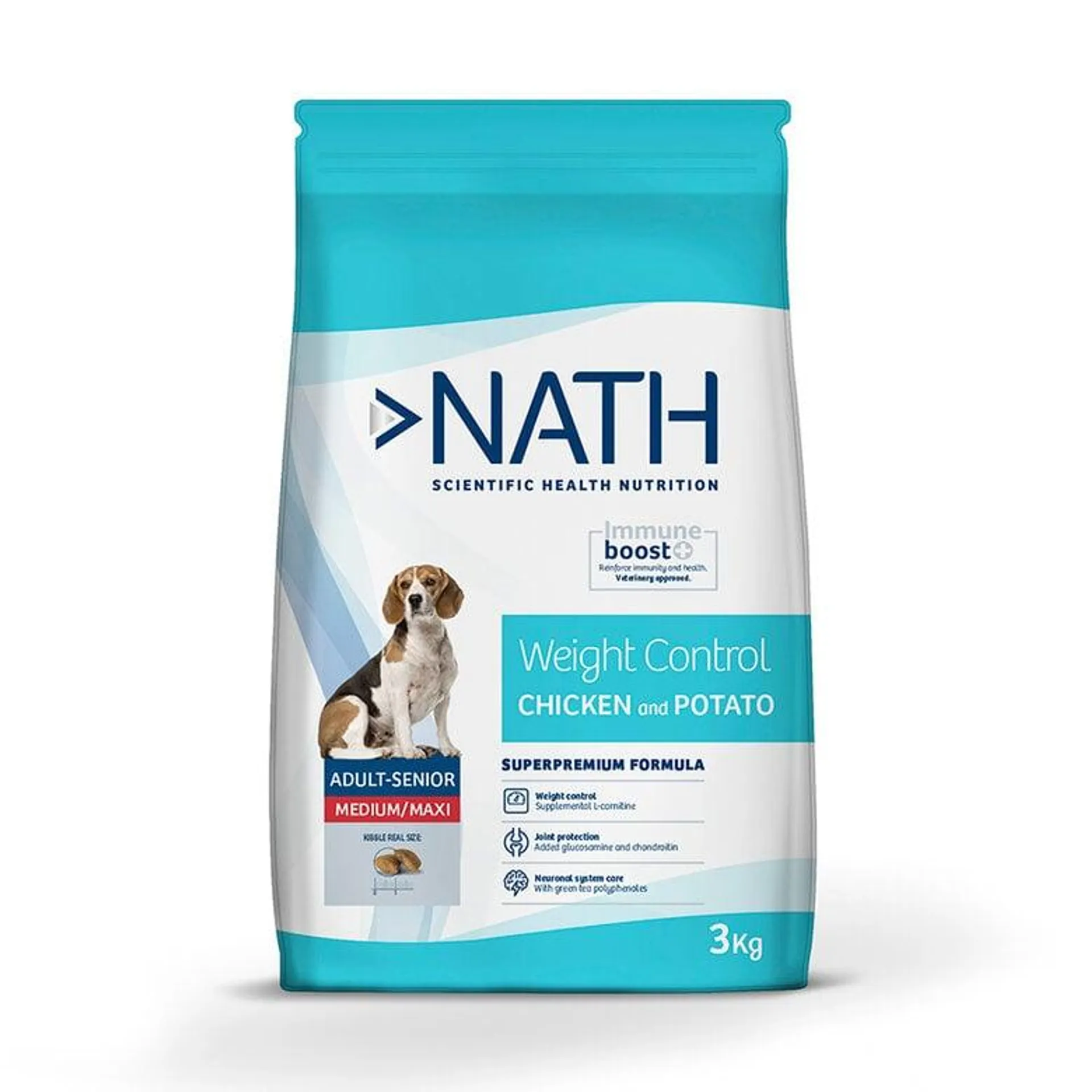 Nath Adult Medium Maxi Weight Control Frango ração para cães