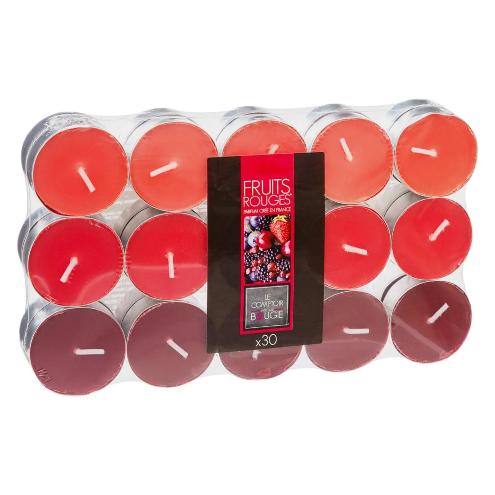 Conjunto De 30 Velas Tealights Frutos Vermelhos