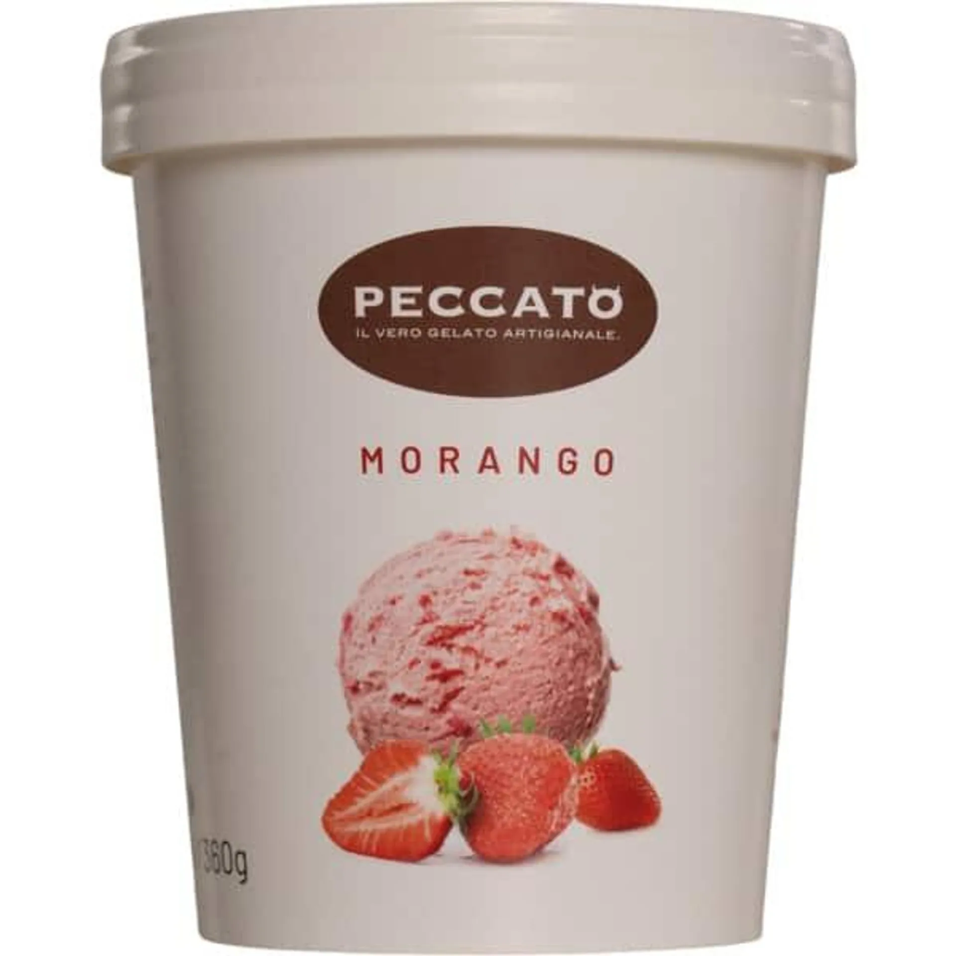 Gelado de Morango embalagem 500 ml Peccato