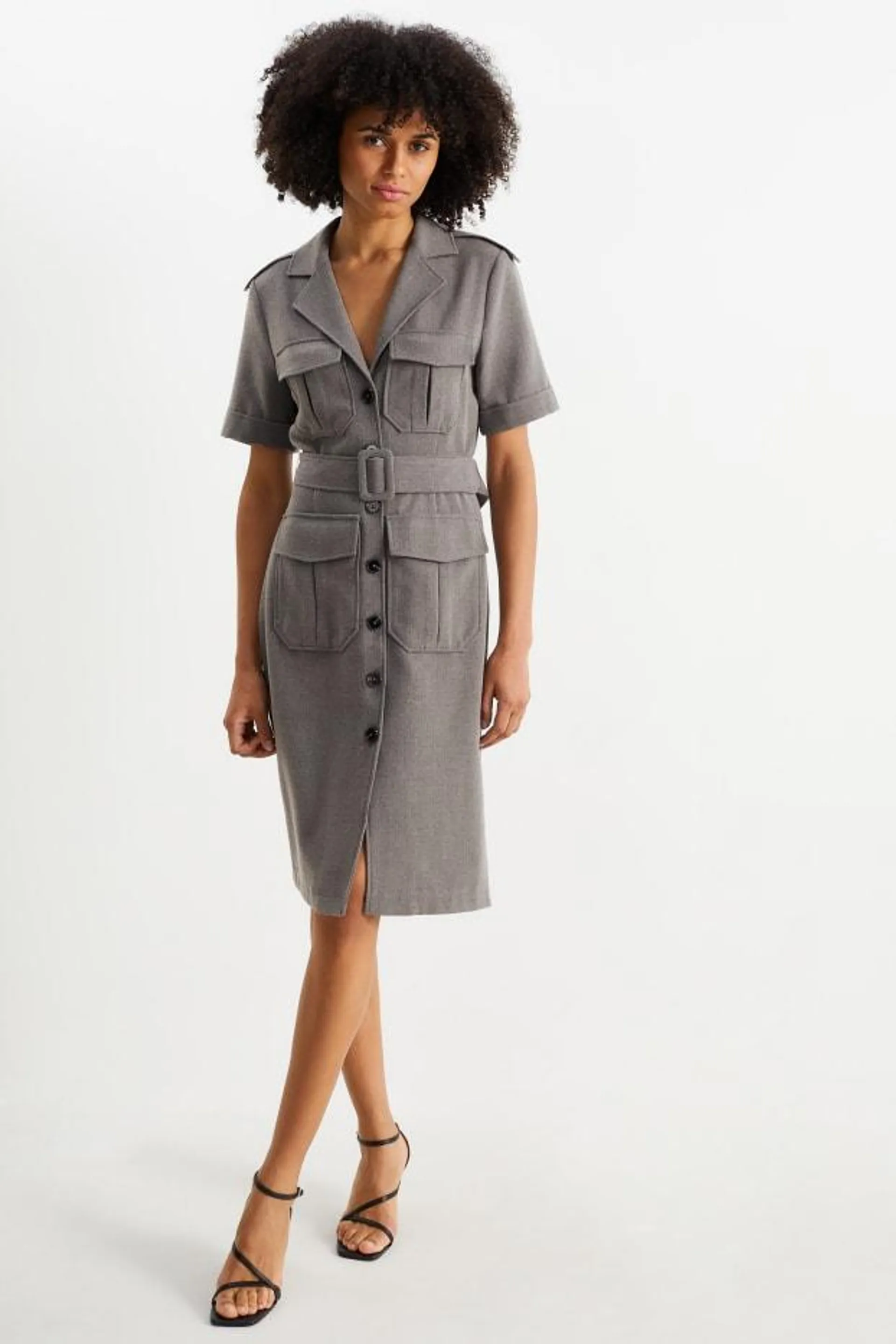 Cargo dress with belt