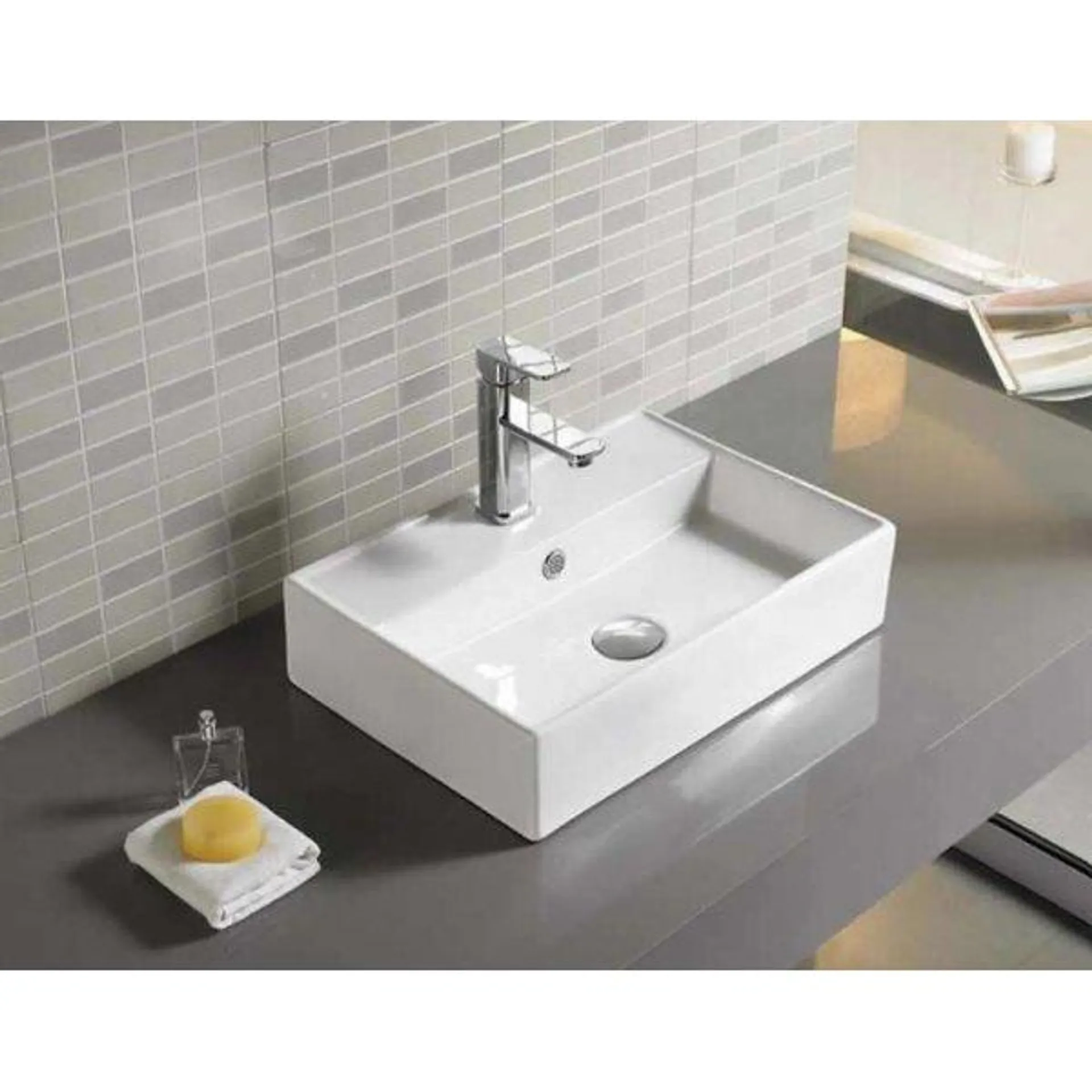 Lavatorio pousar 50x35 cm Mondego branco UB2032